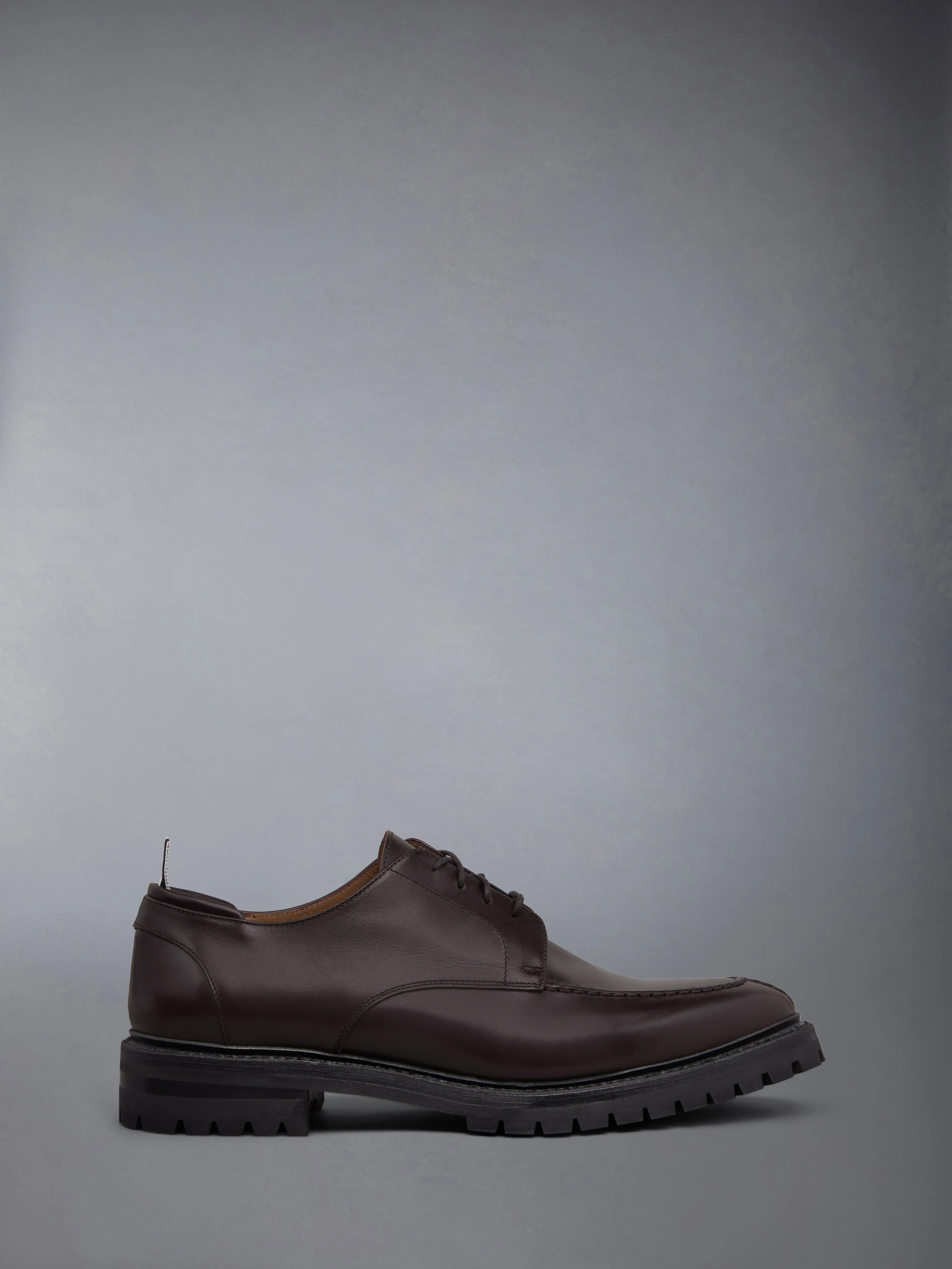 CLASSIC CALF COMMANDO SOLE APRON STITCH DERBY sold by Thom Browne