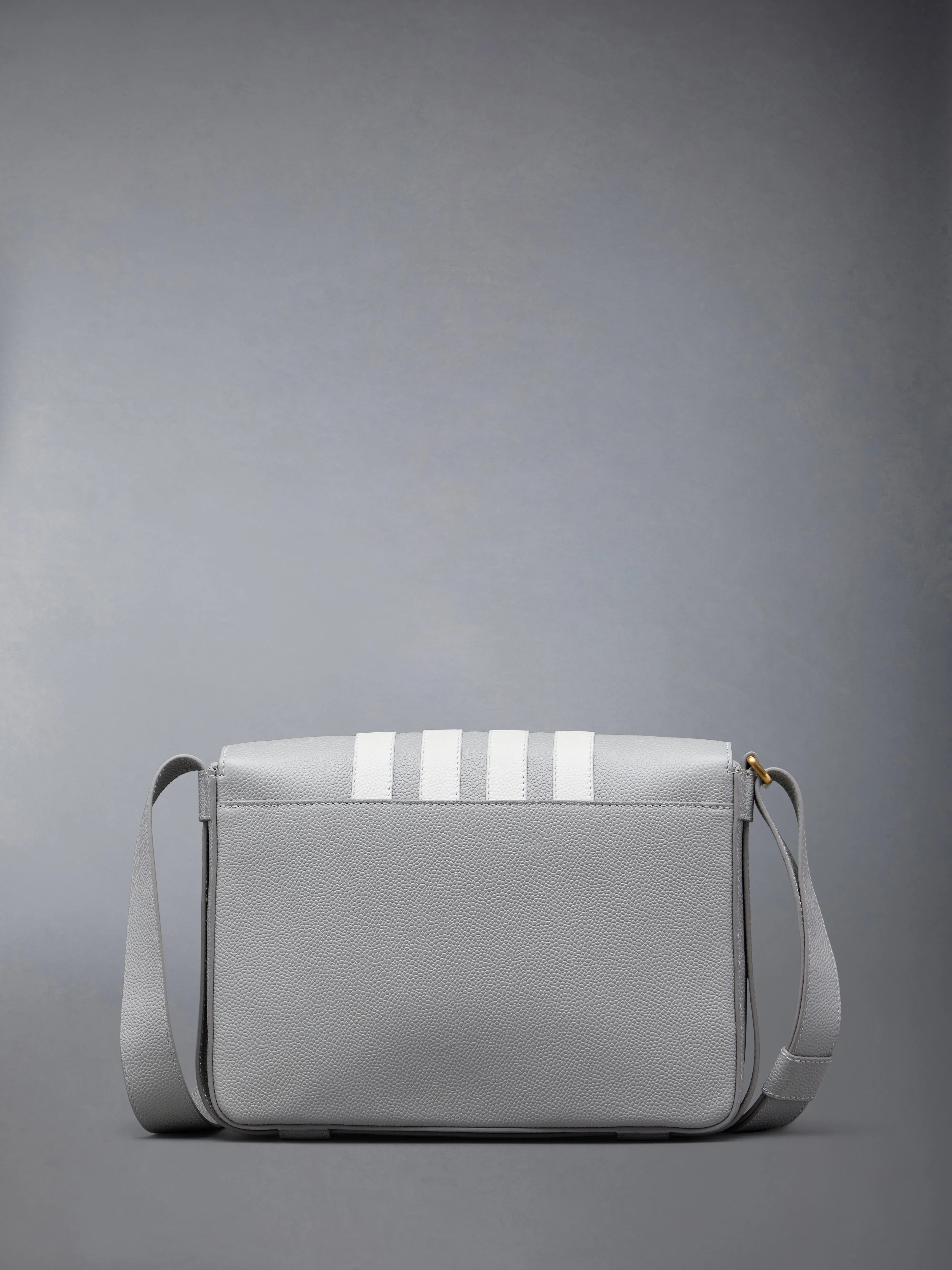 PEBBLE GRAIN 4-BAR REPORTER BAG sold by Thom Browne product image thumbnail 3