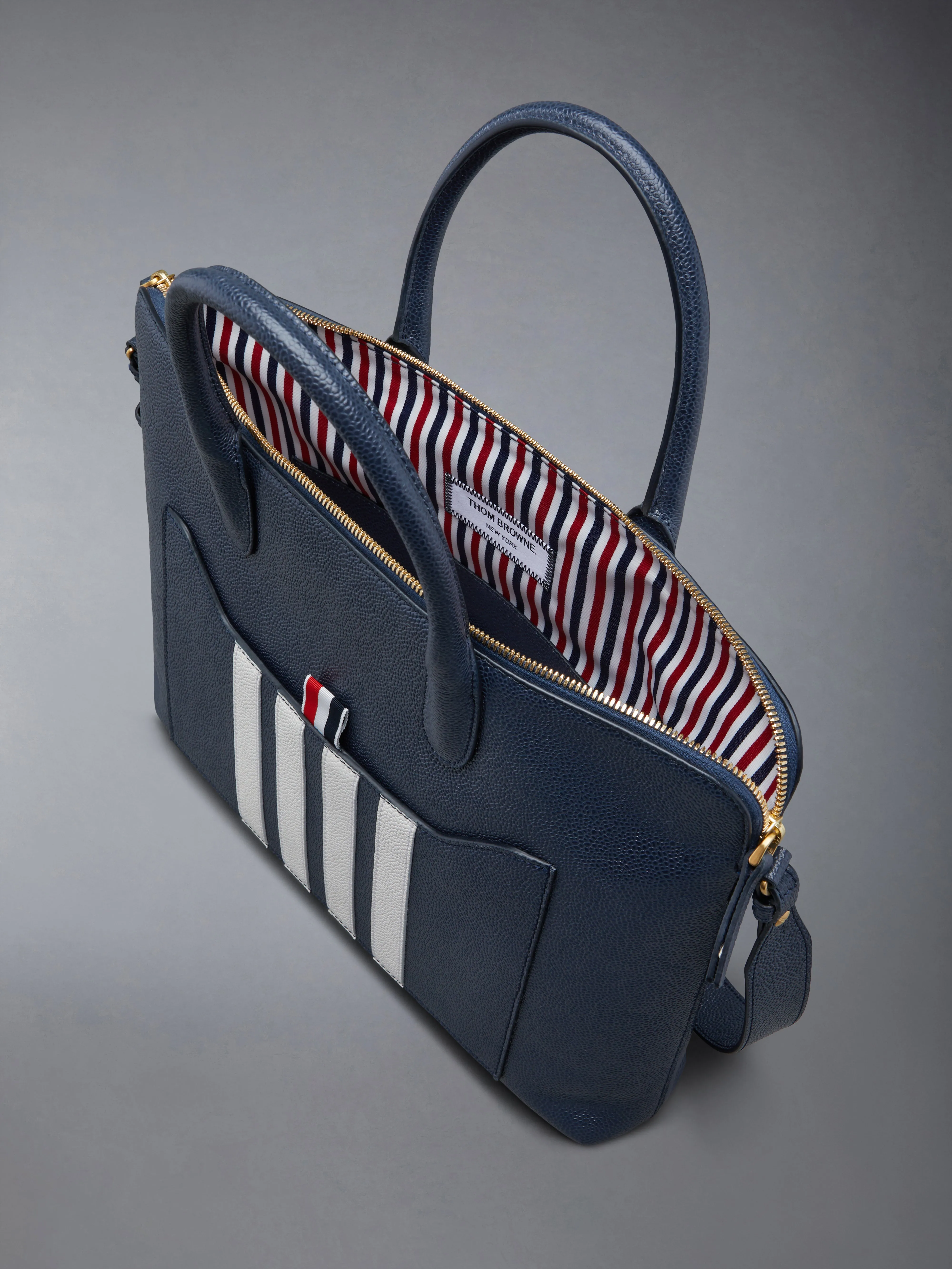 PEBBLE GRAIN 4-BAR BRIEFCASE sold by Thom Browne product image thumbnail 5