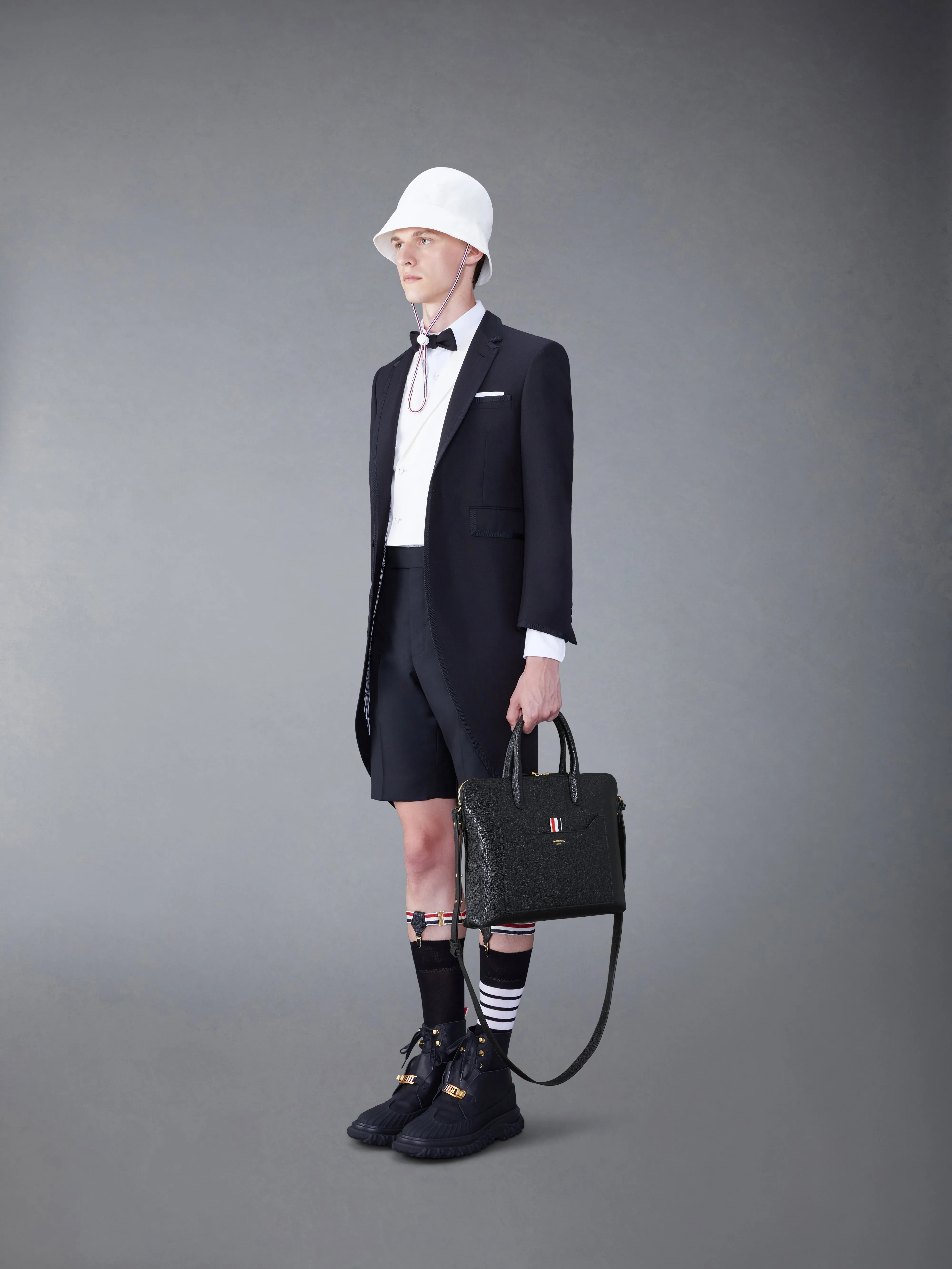 PEBBLE GRAIN BRIEFCASE sold by Thom Browne product image thumbnail 4