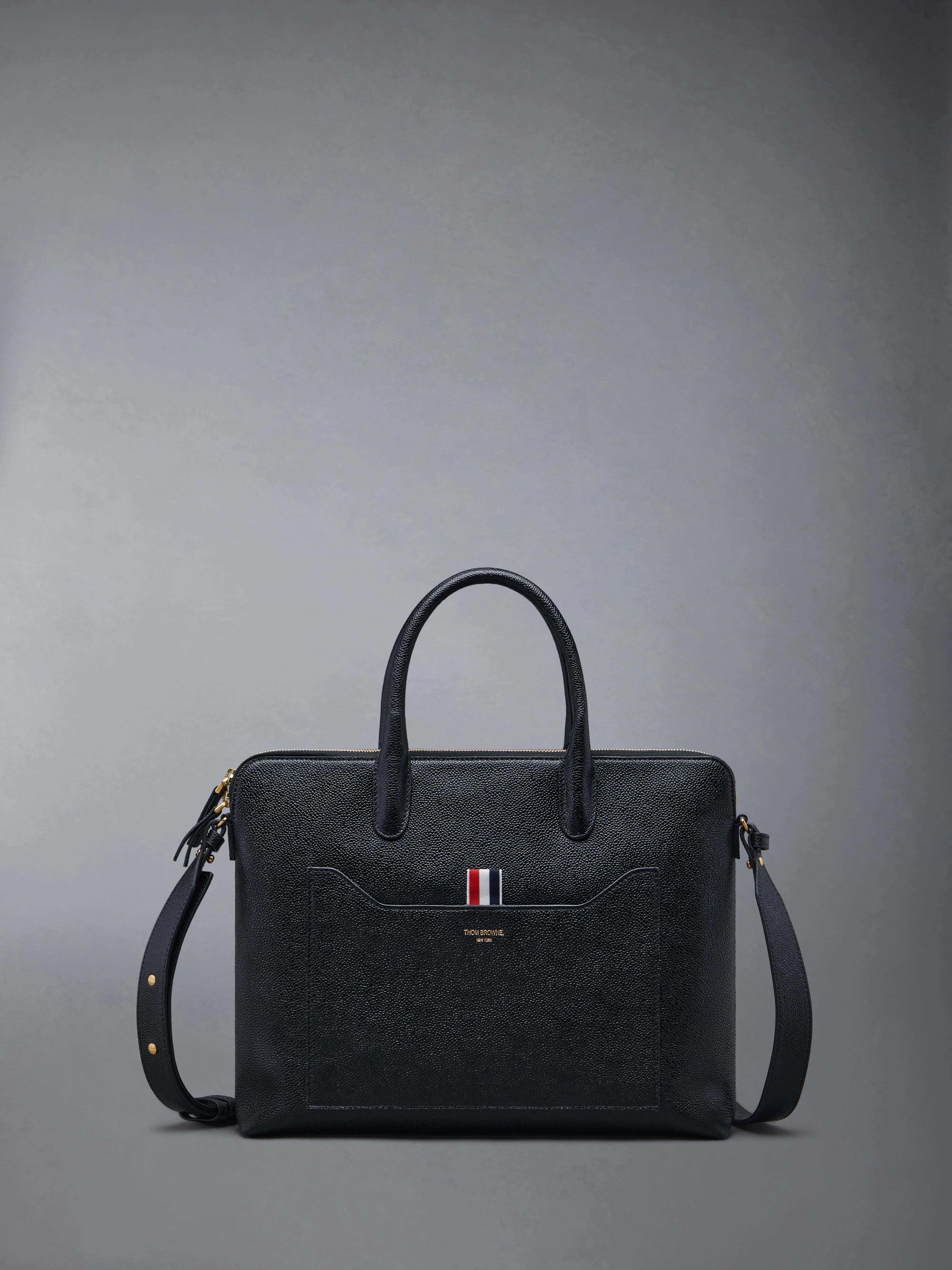 PEBBLE GRAIN BRIEFCASE sold by Thom Browne