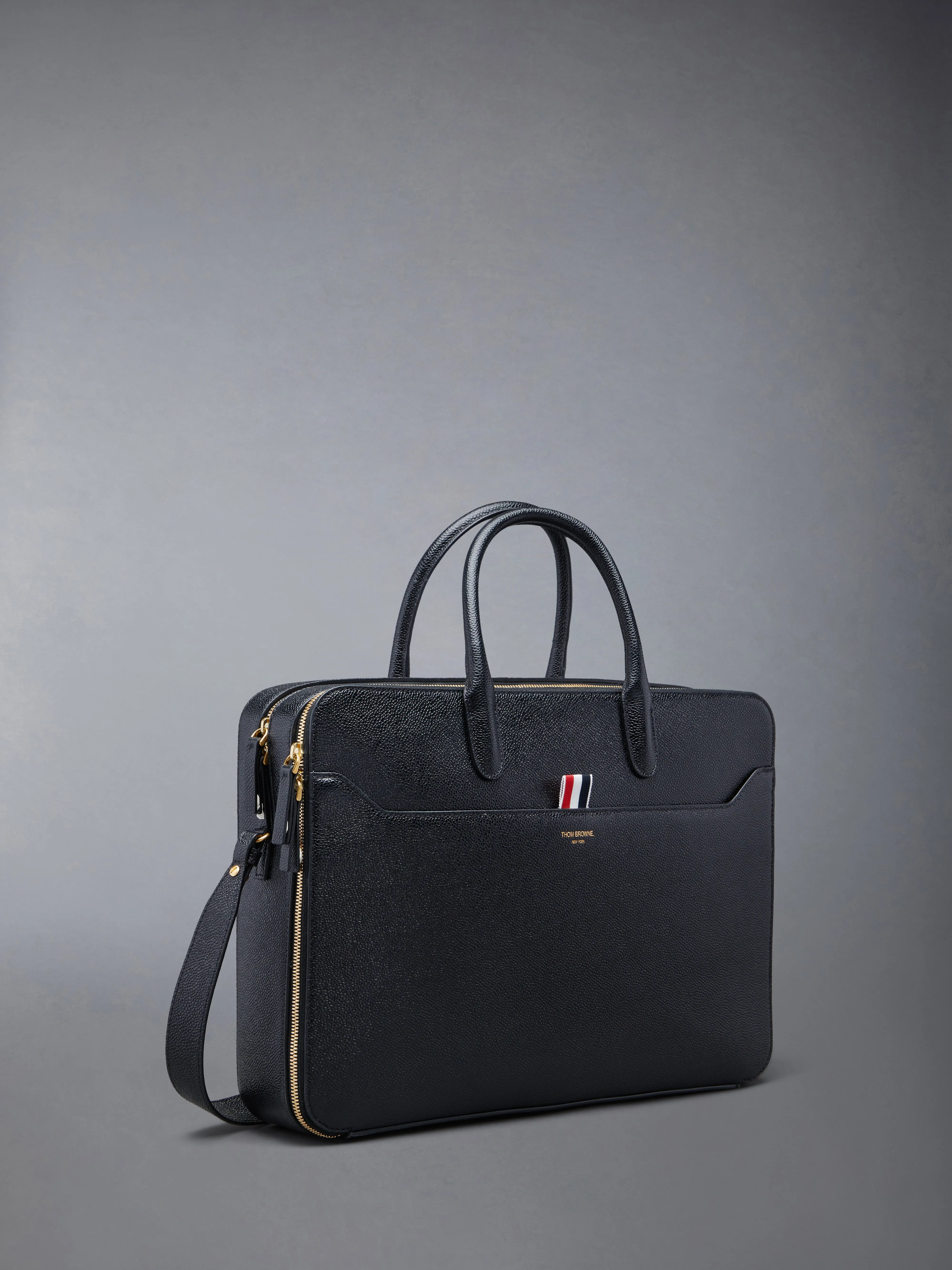 PEBBLE GRAIN DOUBLE COMPARTMENT BUSINESS BAG sold by Thom Browne product image thumbnail 2