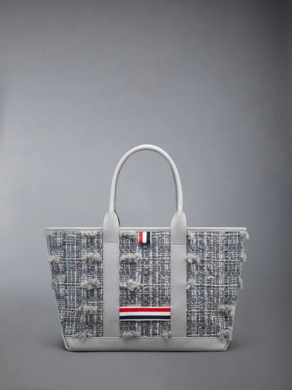 TWEED LEATHER SMALL TOOL TOTE sold by Thom Browne
