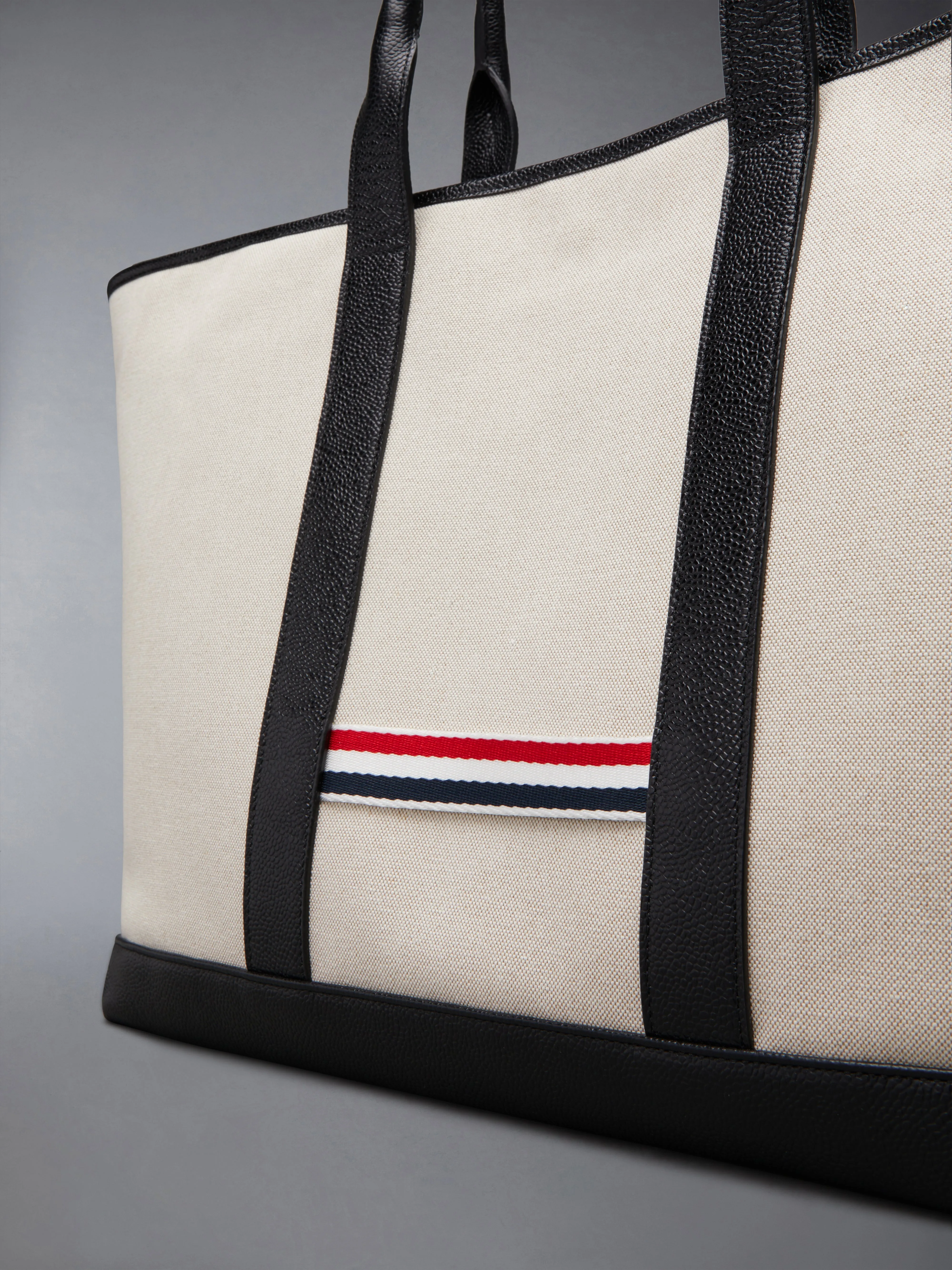 COTTON CANVAS LEATHER MEDIUM TOOL TOTE sold by Thom Browne product image thumbnail 5