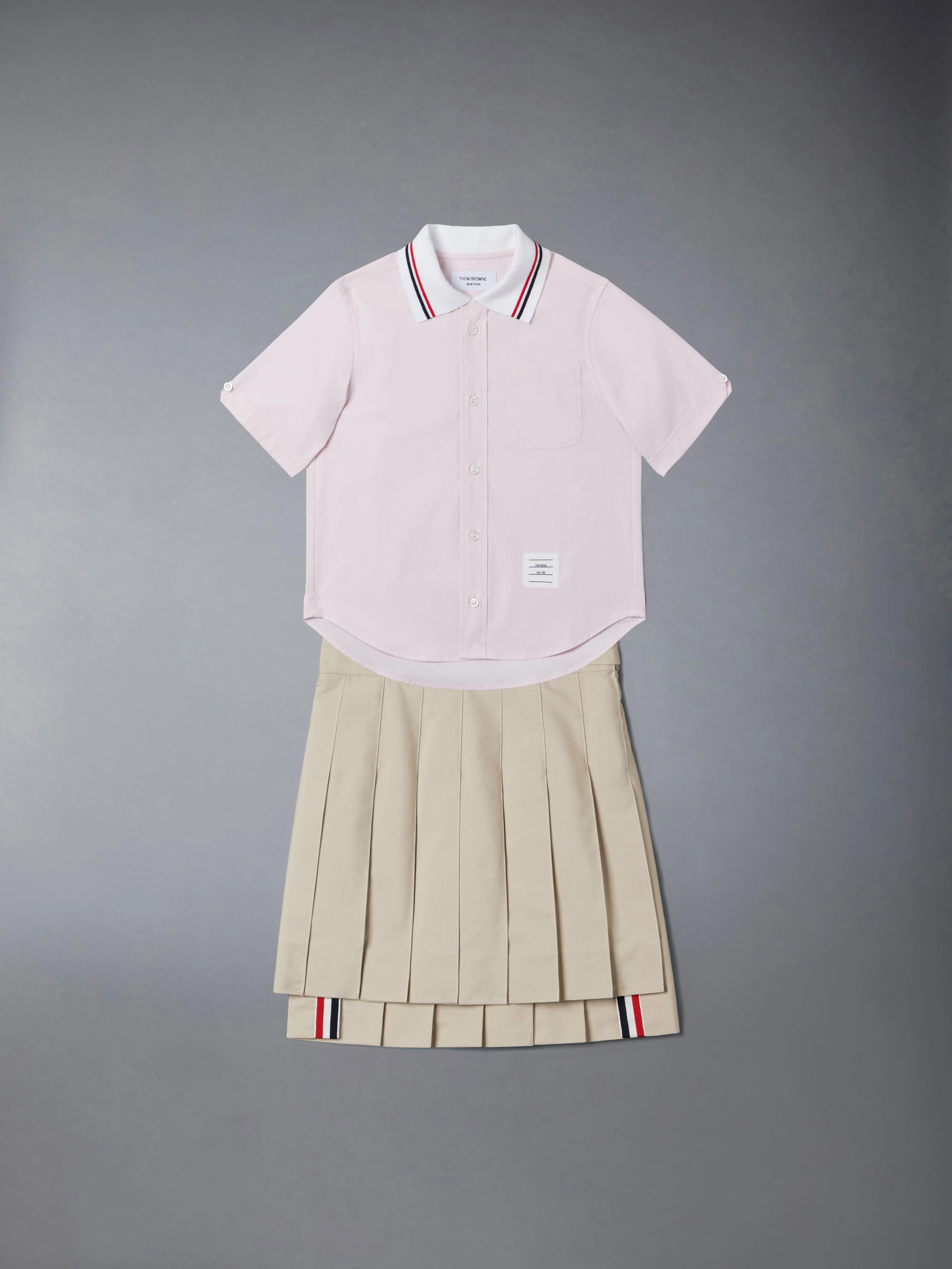 SOLID POPLIN POLO SHIRT sold by Thom Browne product image thumbnail 2