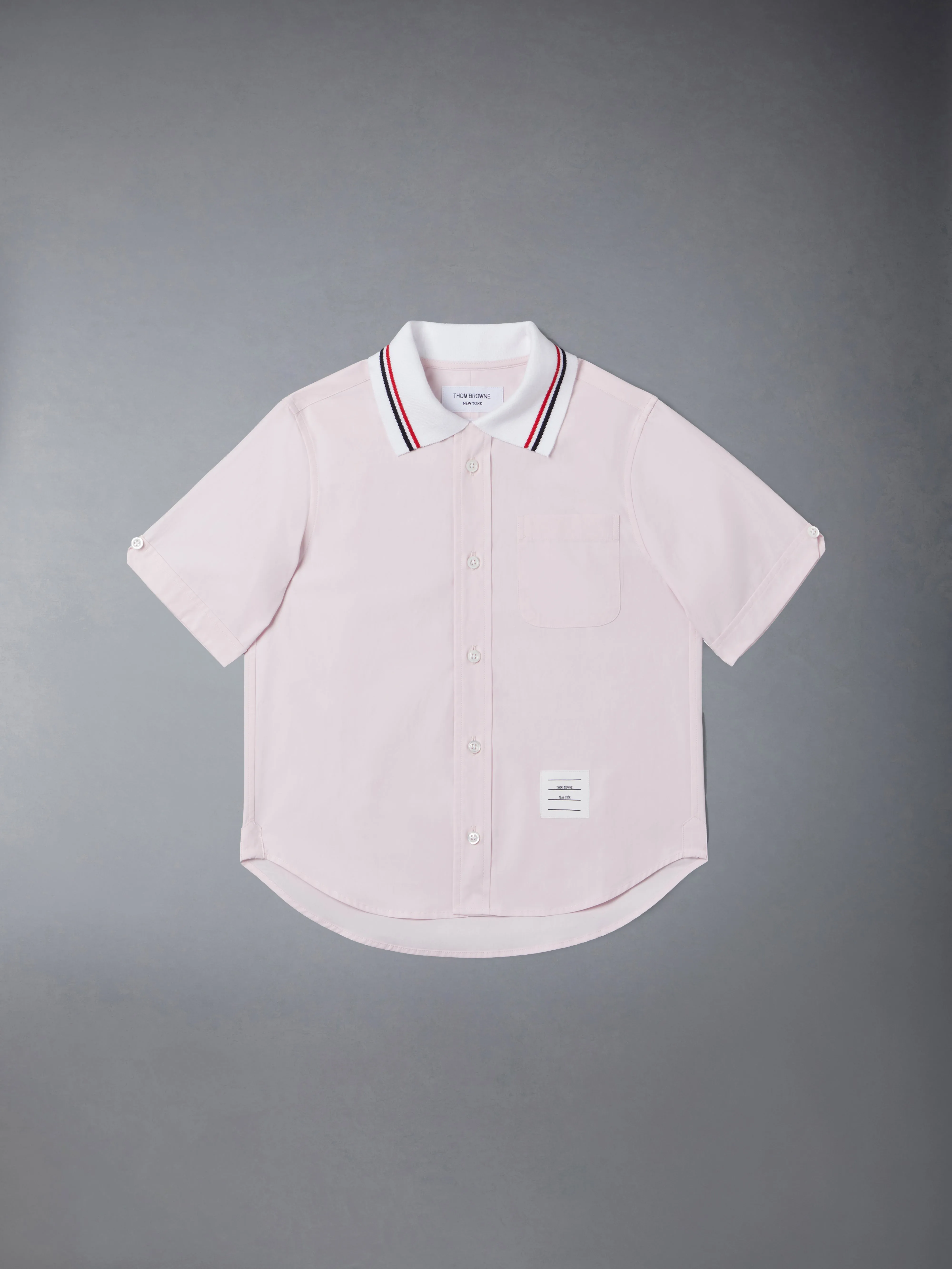 SOLID POPLIN POLO SHIRT sold by Thom Browne