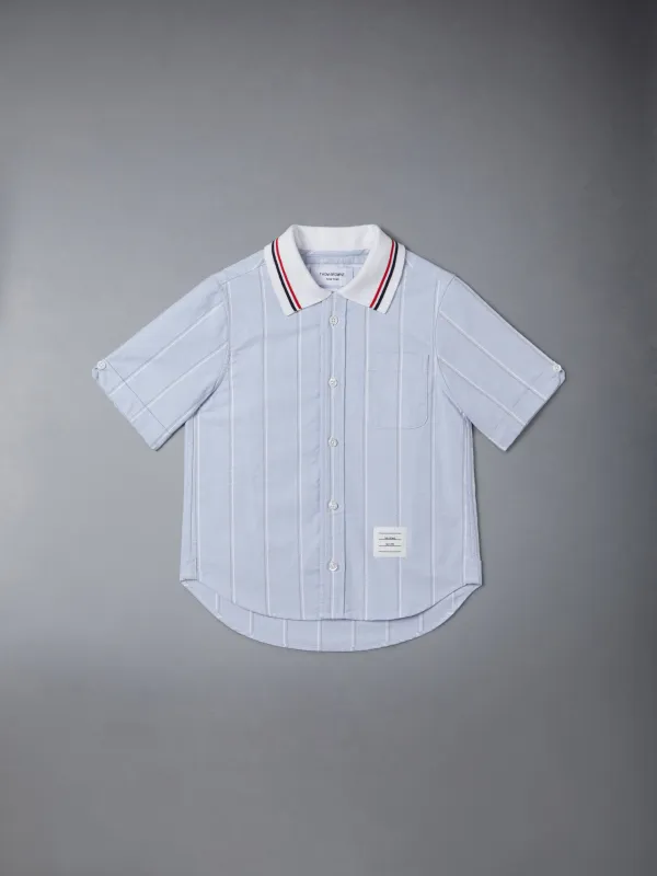 STRIPED OXFORD POLO SHIRT sold by Thom Browne