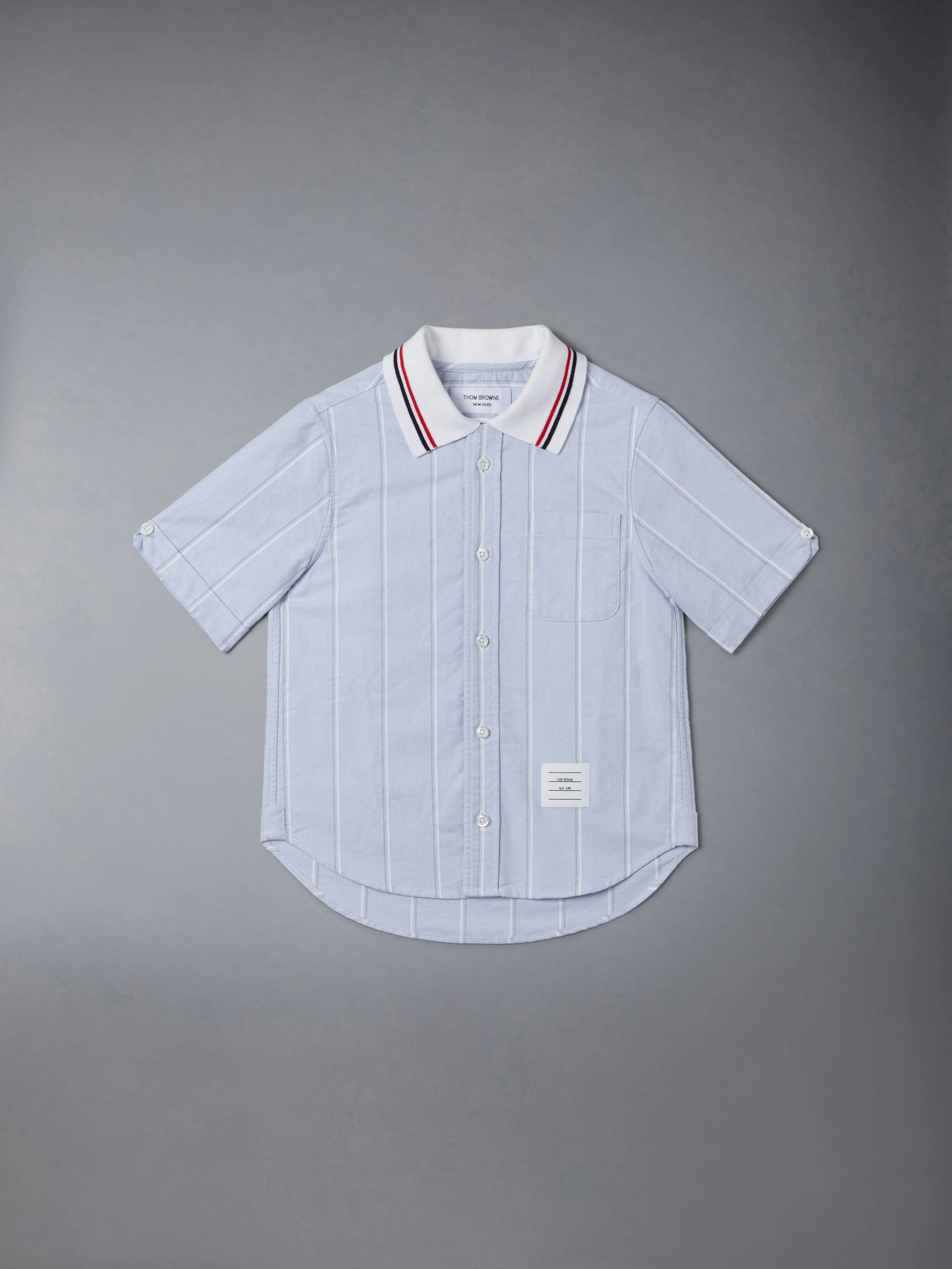 STRIPED OXFORD POLO SHIRT sold by Thom Browne