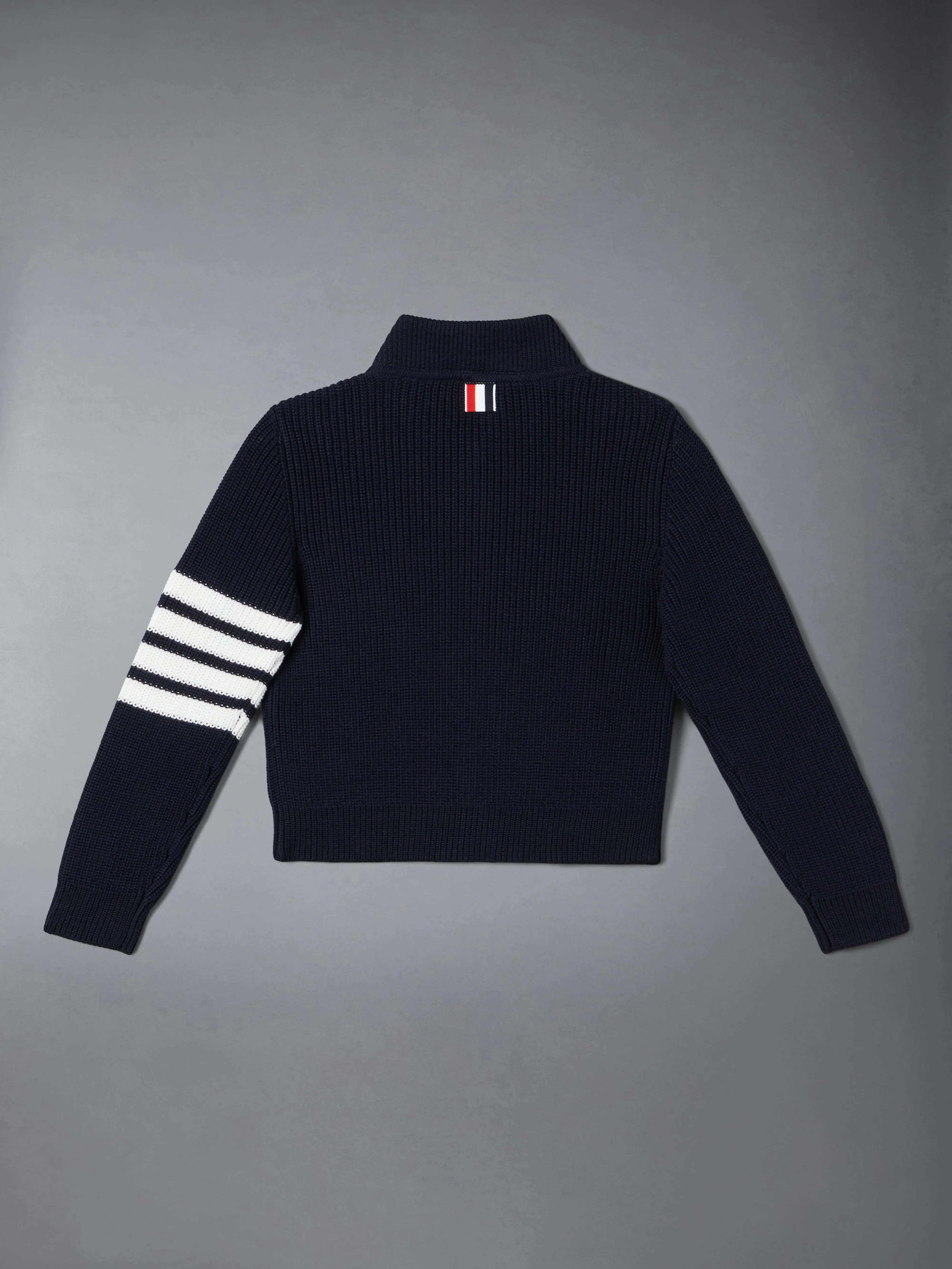 COTTON 4-BAR ZIP UP CARDIGAN sold by Thom Browne product image thumbnail 3