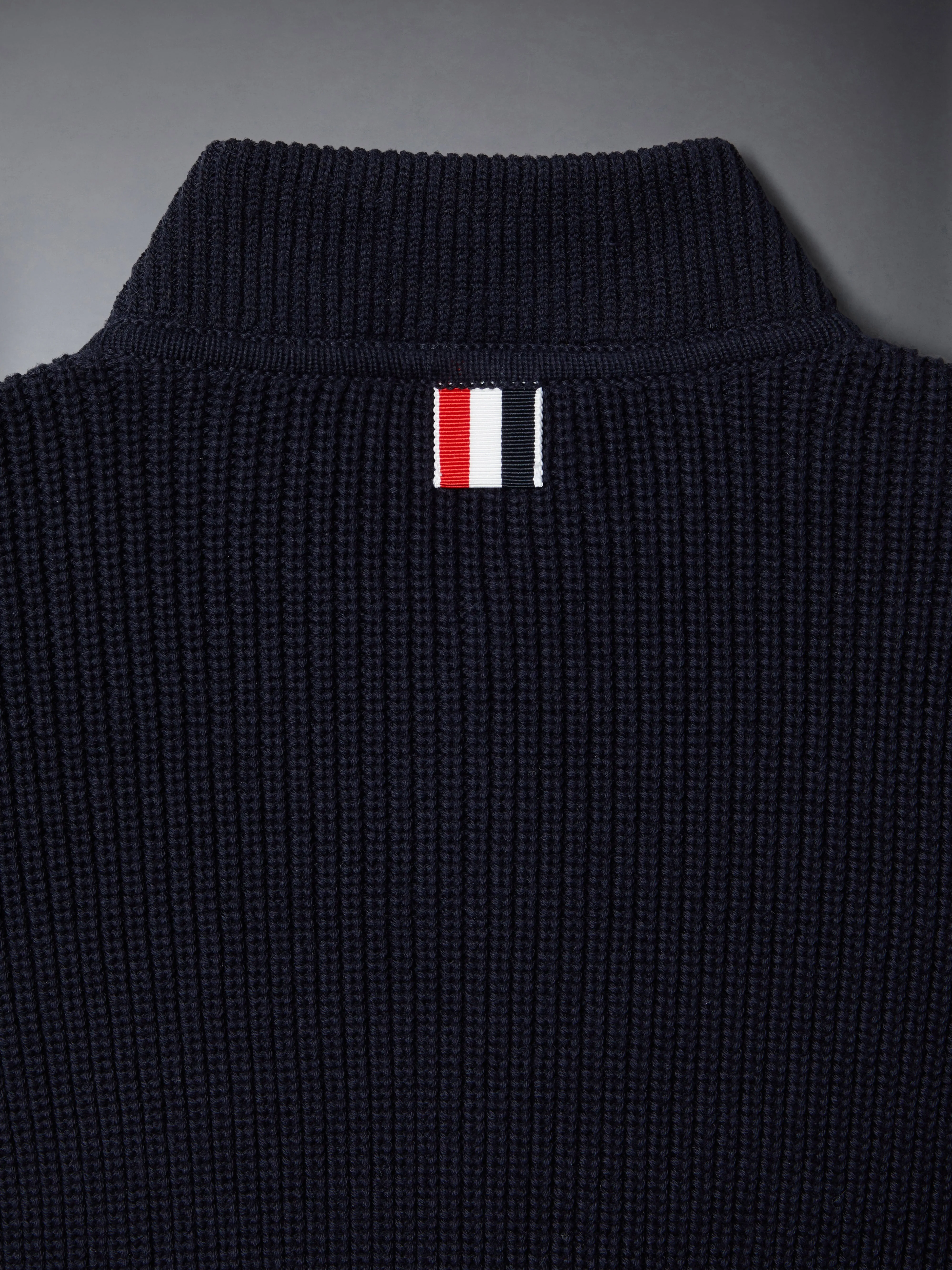 COTTON 4-BAR ZIP UP CARDIGAN sold by Thom Browne product image thumbnail 5