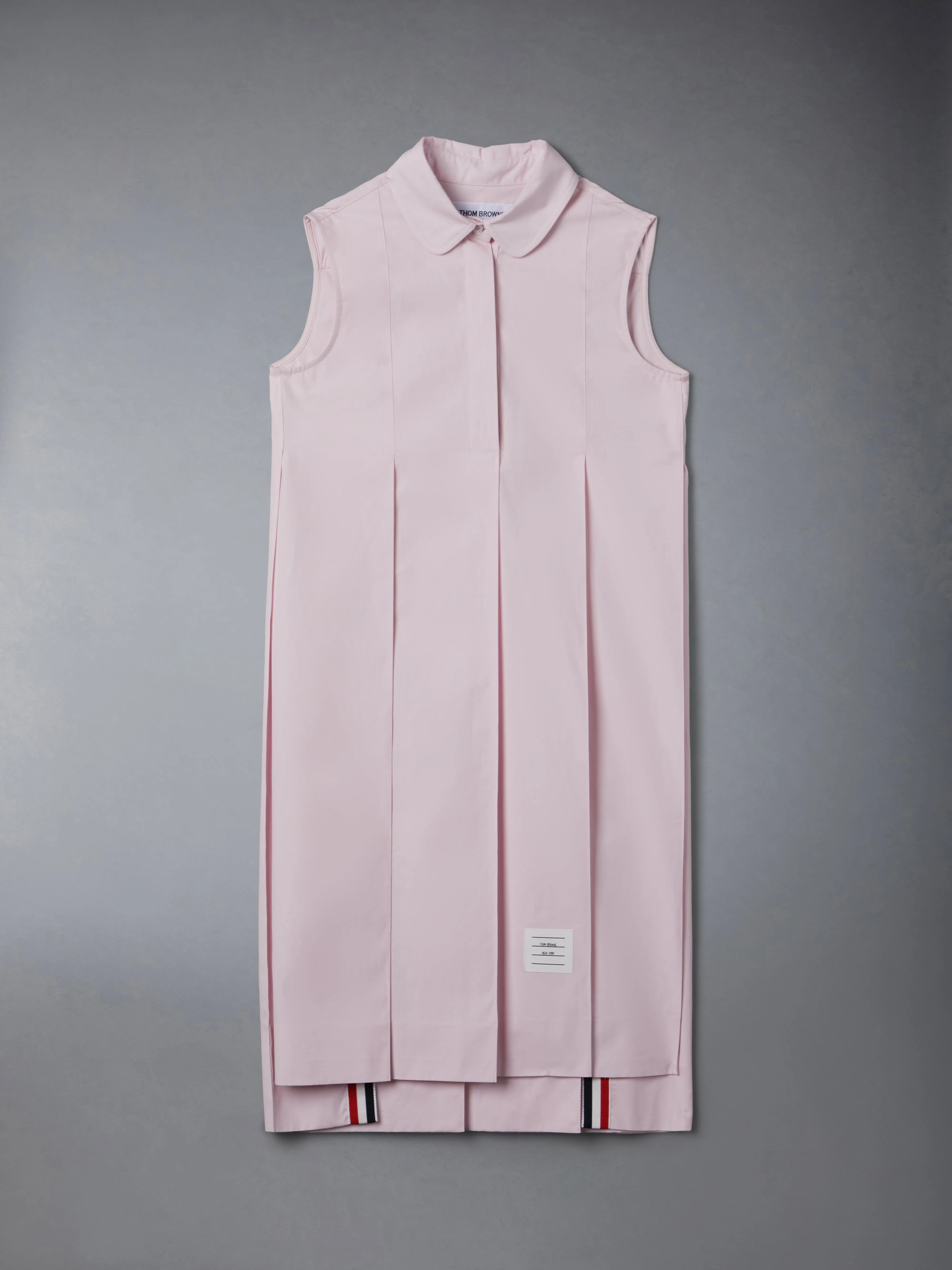 SOLID POPLIN WIDE PLEATED SHIRTDRESS sold by Thom Browne