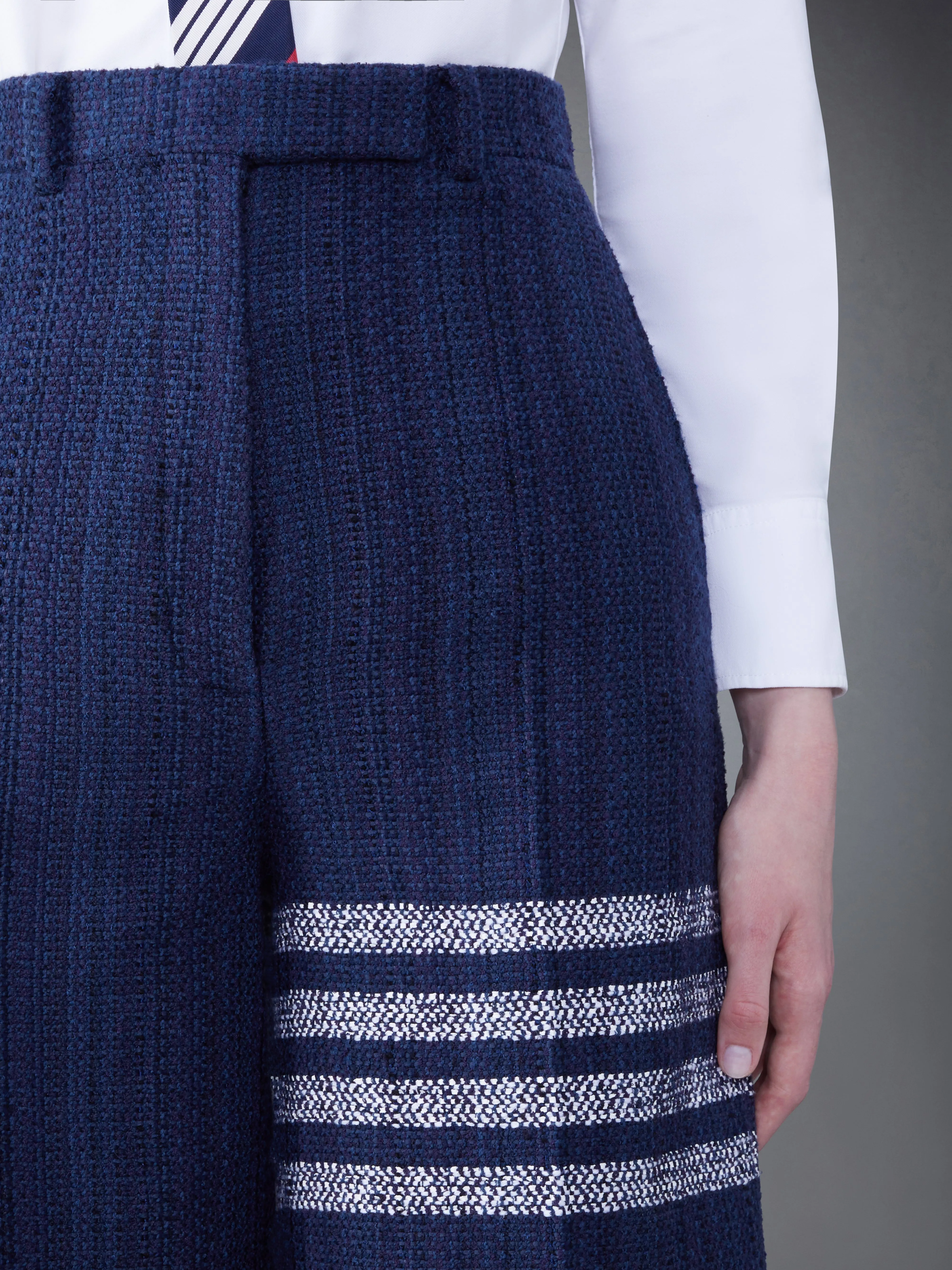 TWEED FRAY 4-BAR HIGH WAIST SHORT sold by Thom Browne product image thumbnail 5