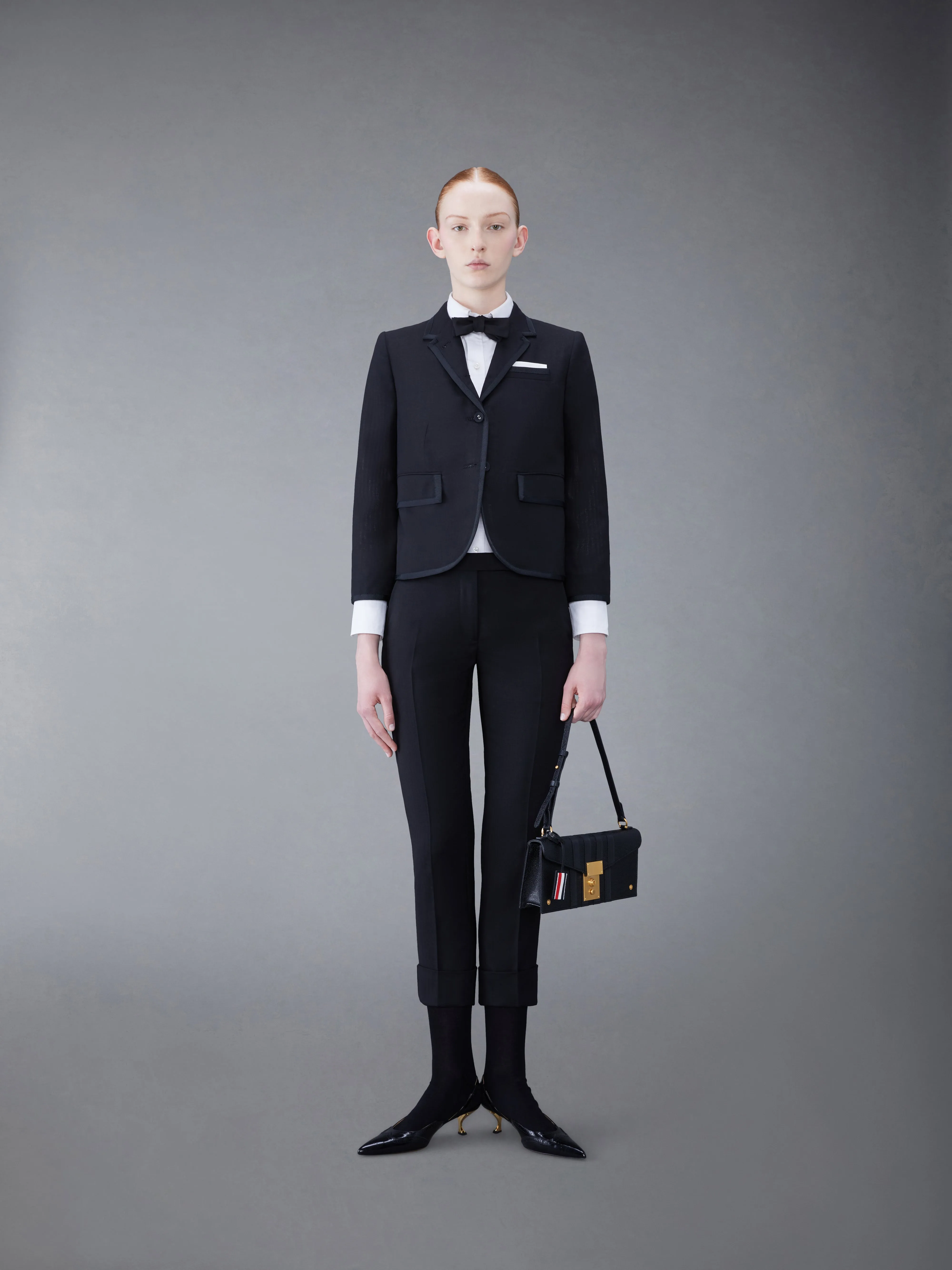 WOOL LOW RISE CIGARETTE TROUSERS sold by Thom Browne product image thumbnail 3