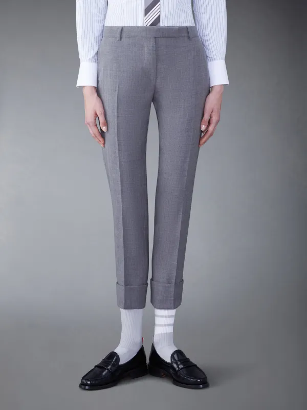 FRESCO LOW RISE CIGARETTE TROUSER sold by Thom Browne
