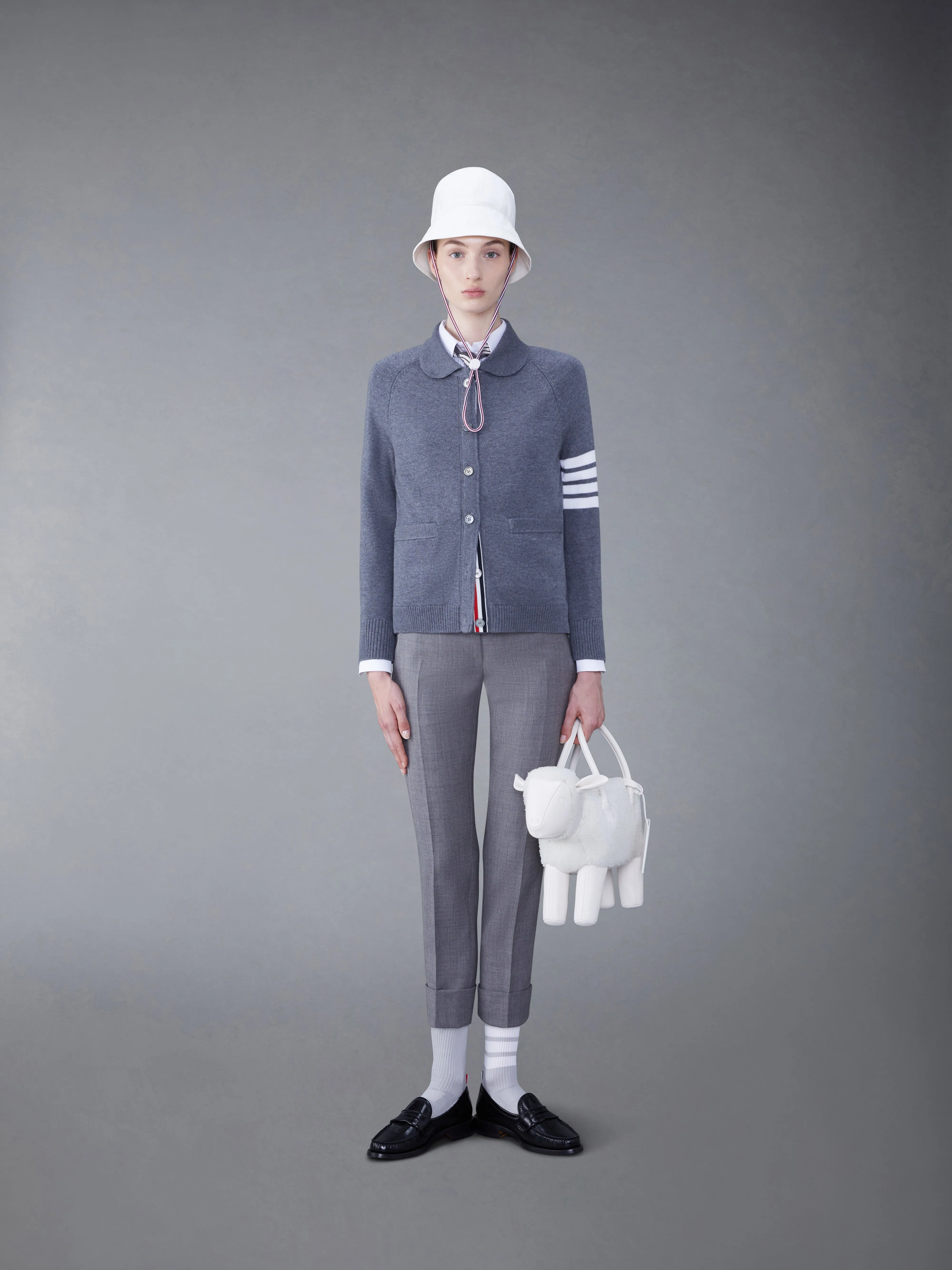 FRESCO LOW RISE CIGARETTE TROUSER sold by Thom Browne product image thumbnail 3