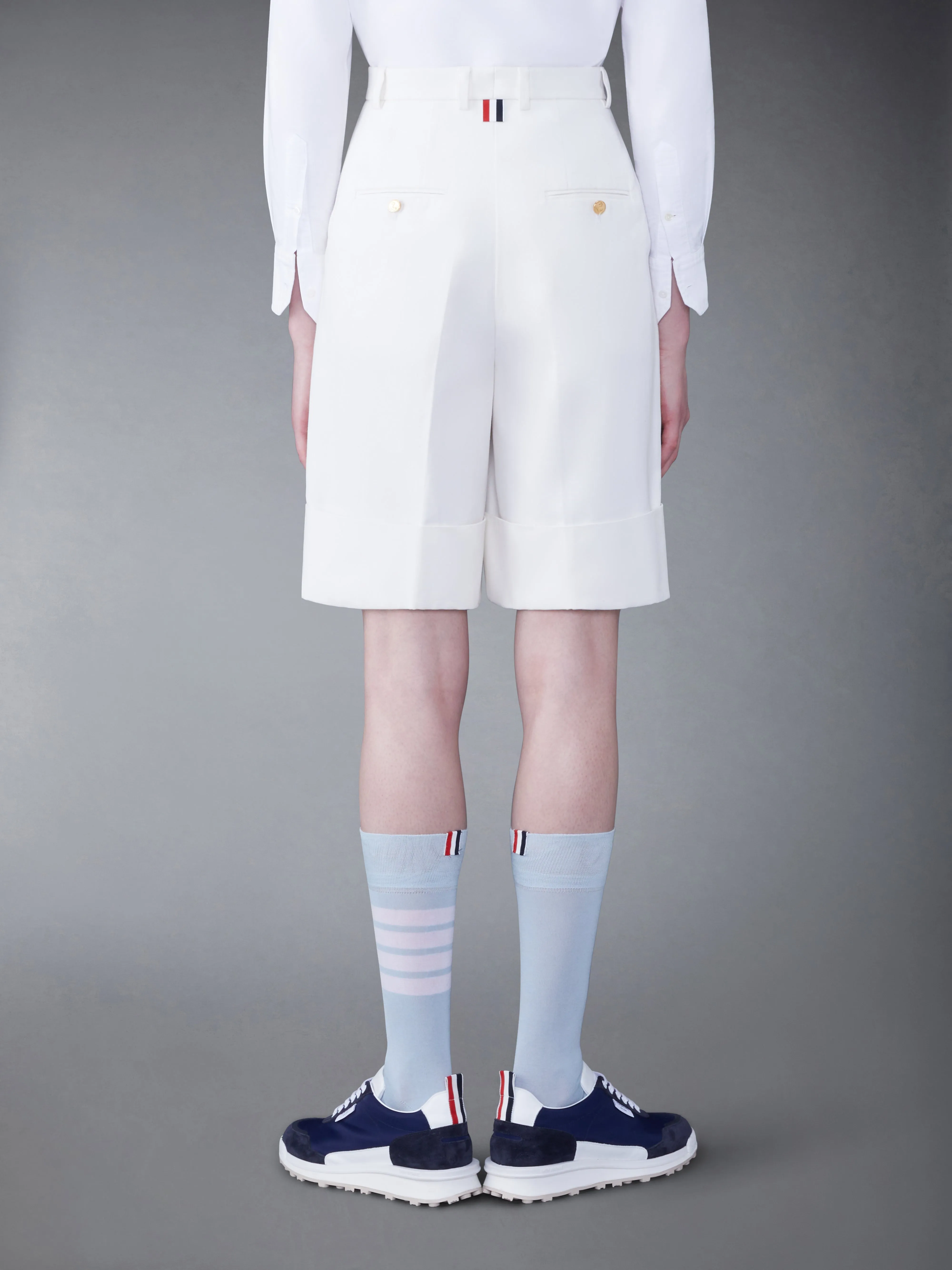 COTTON CANVAS HIGH WAISTED SHORTS sold by Thom Browne product image thumbnail 2