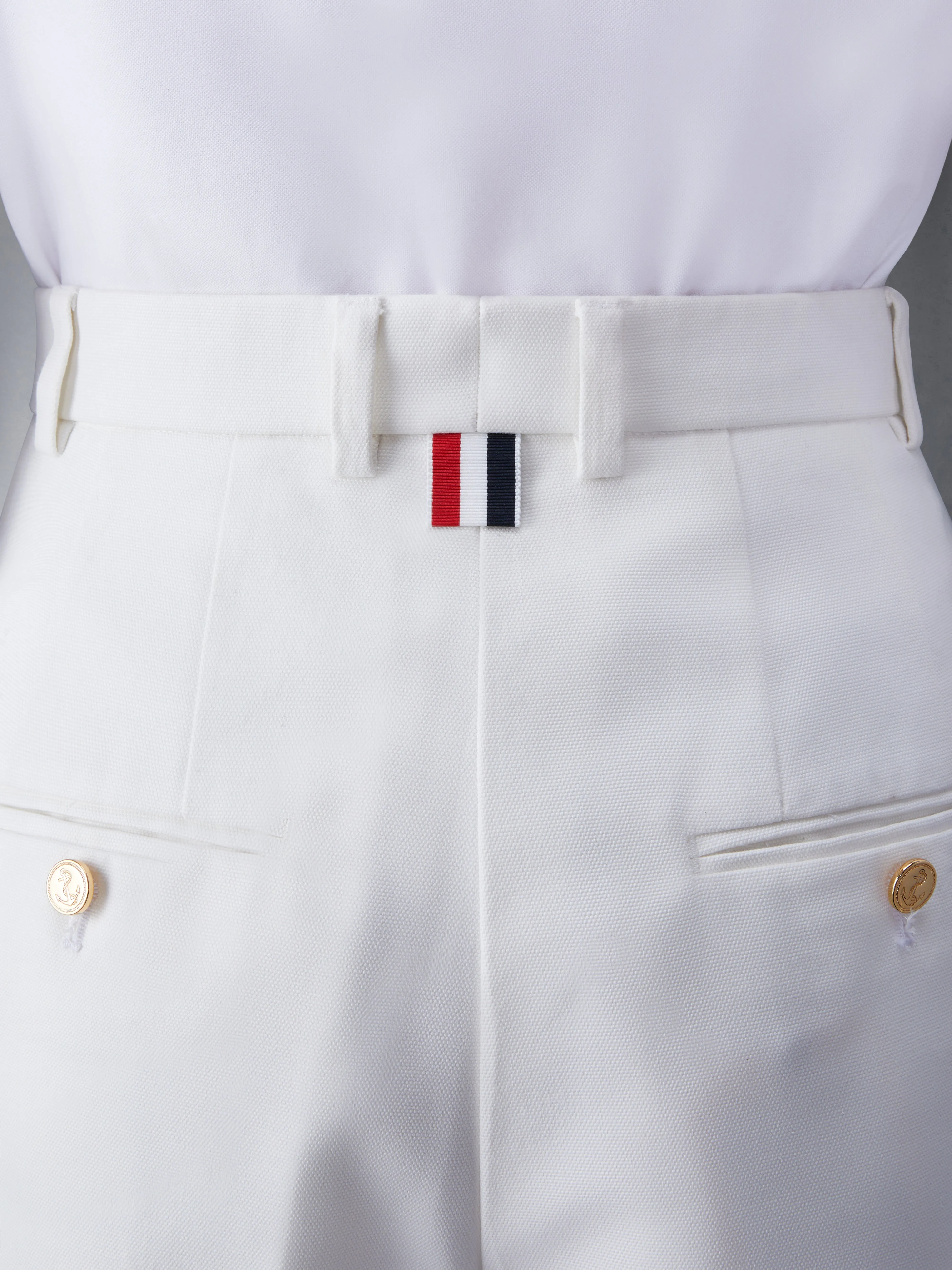 COTTON CANVAS HIGH WAISTED SHORTS sold by Thom Browne product image thumbnail 4