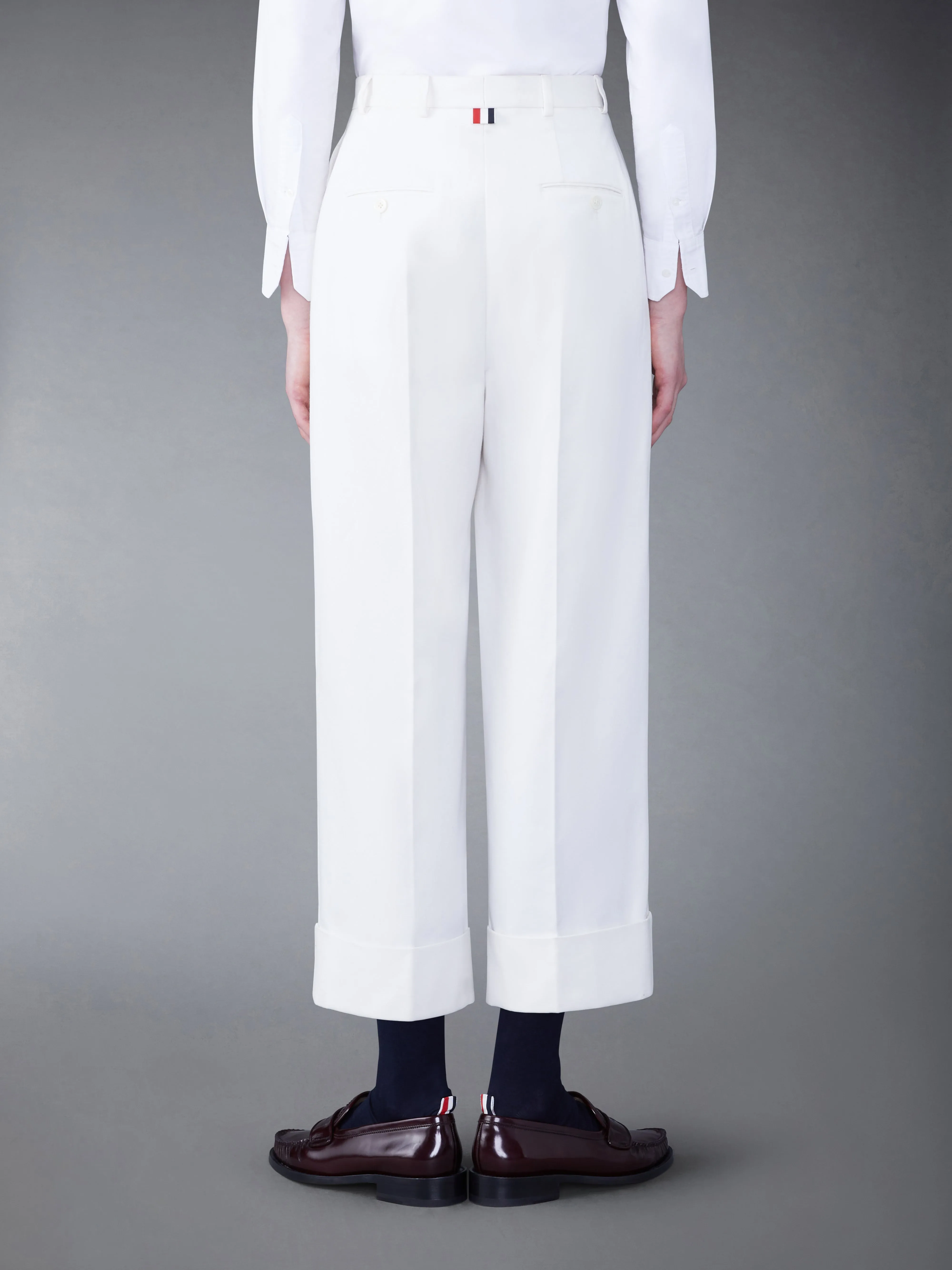 COTTON CANVAS HIGH WAISTED TROUSER sold by Thom Browne product image thumbnail 2