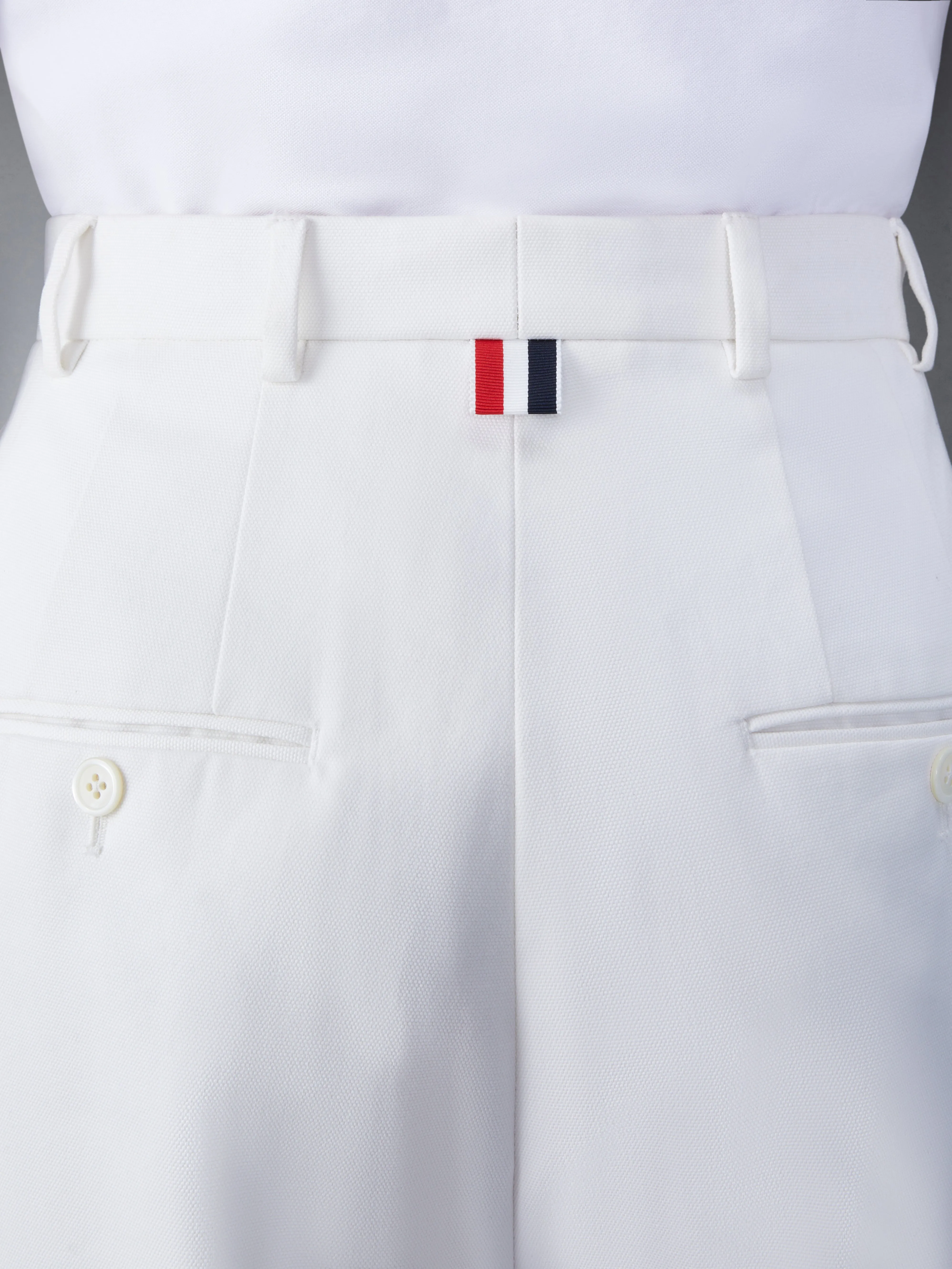 COTTON CANVAS HIGH WAISTED TROUSER sold by Thom Browne product image thumbnail 4