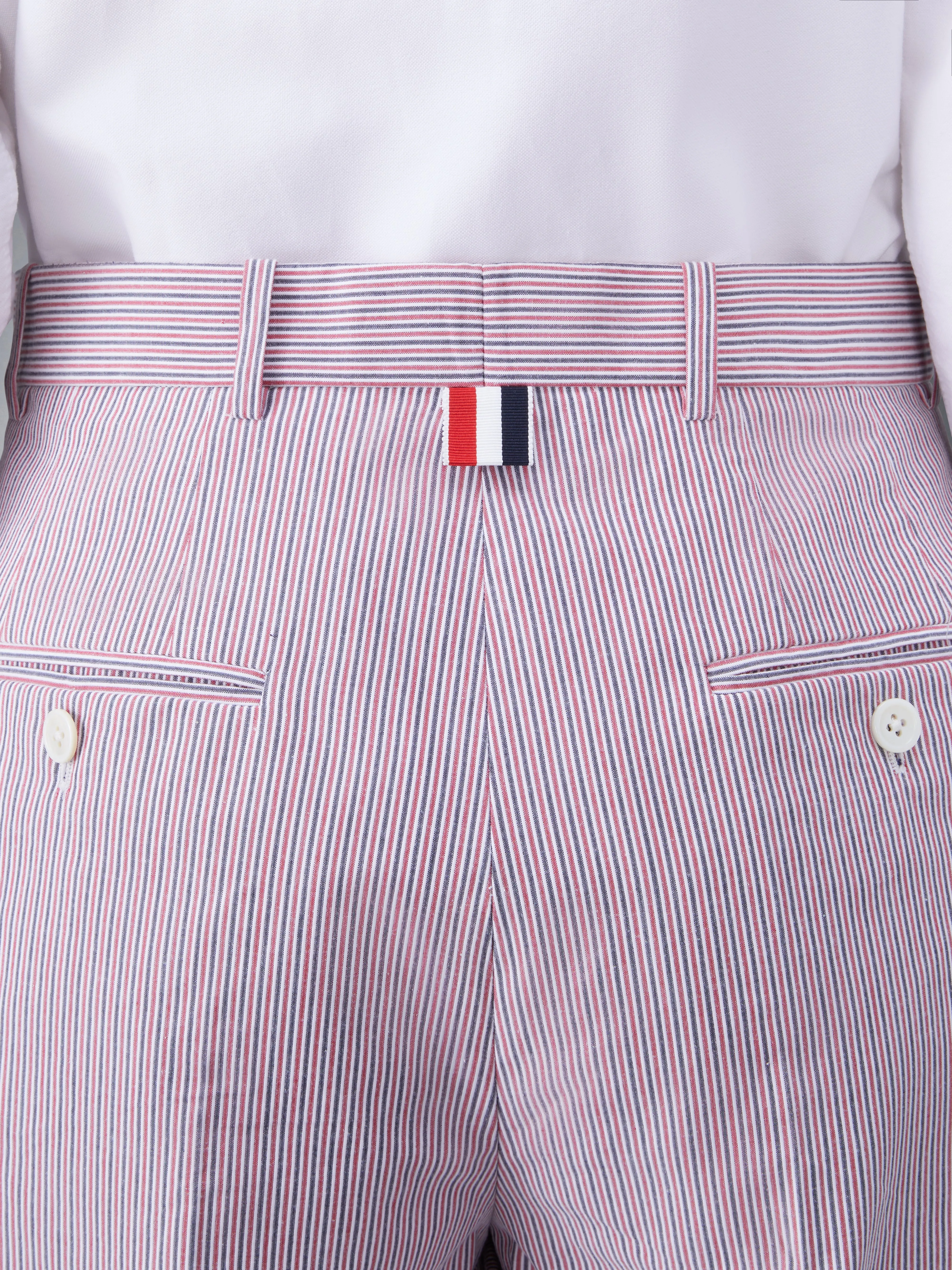 DOBBYCORD STRIPED SACK SHORTS sold by Thom Browne product image thumbnail 4