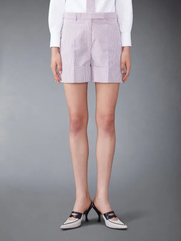DOBBYCORD STRIPED SACK SHORTS sold by Thom Browne