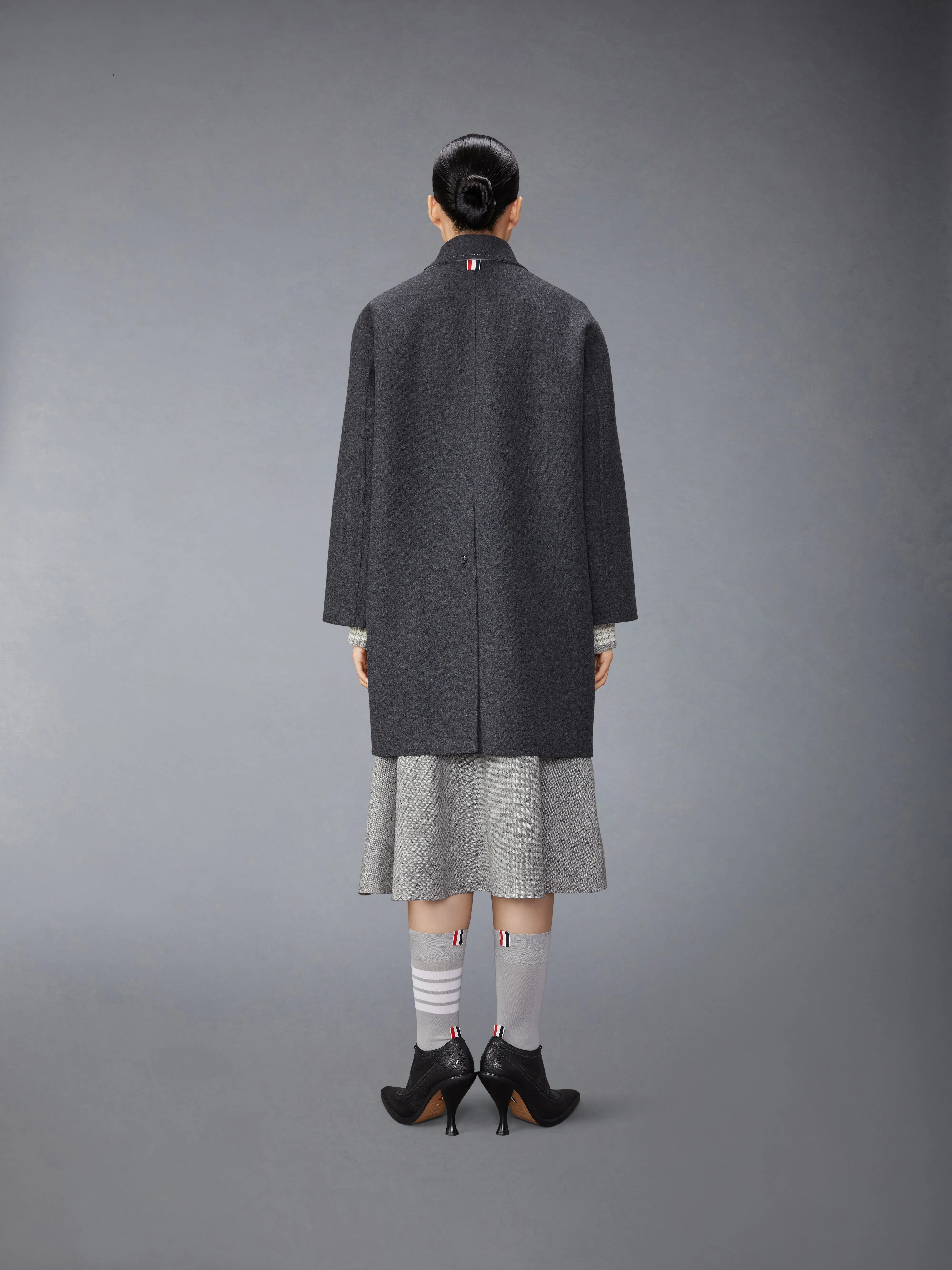 DOUBLE FACE MELTON SOLID DETACHABLE SHEARING COLLAR BAL COLLAR sold by Thom Browne product image thumbnail 5