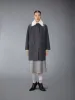 DOUBLE FACE MELTON SOLID DETACHABLE SHEARING COLLAR BAL COLLAR sold by Thom Browne