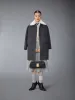 DOUBLE FACE MELTON SOLID DETACHABLE SHEARING COLLAR BAL COLLAR sold by Thom Browne