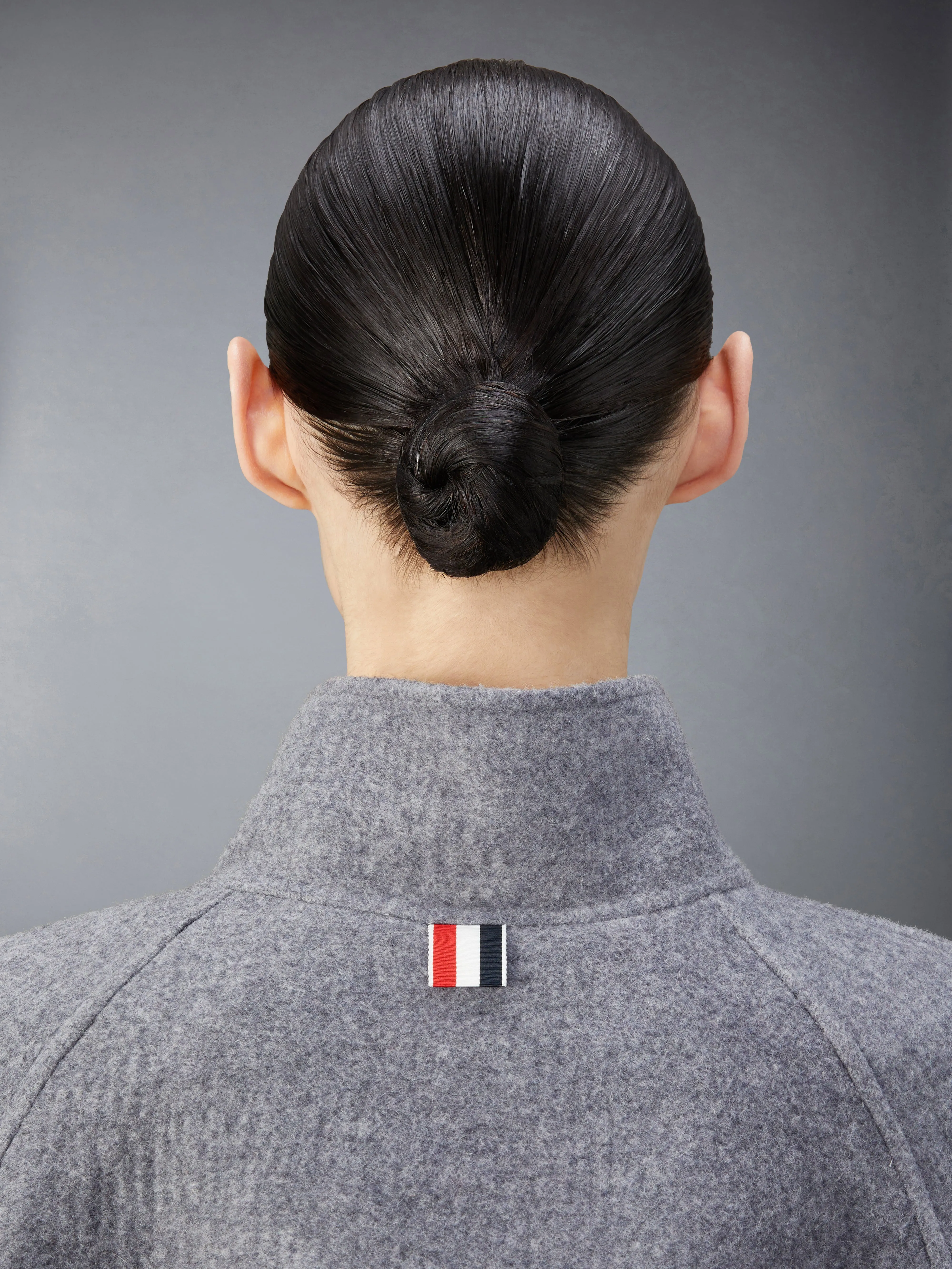 WOOL CASHMERE FUNNEL NECK COAT sold by Thom Browne product image thumbnail 4