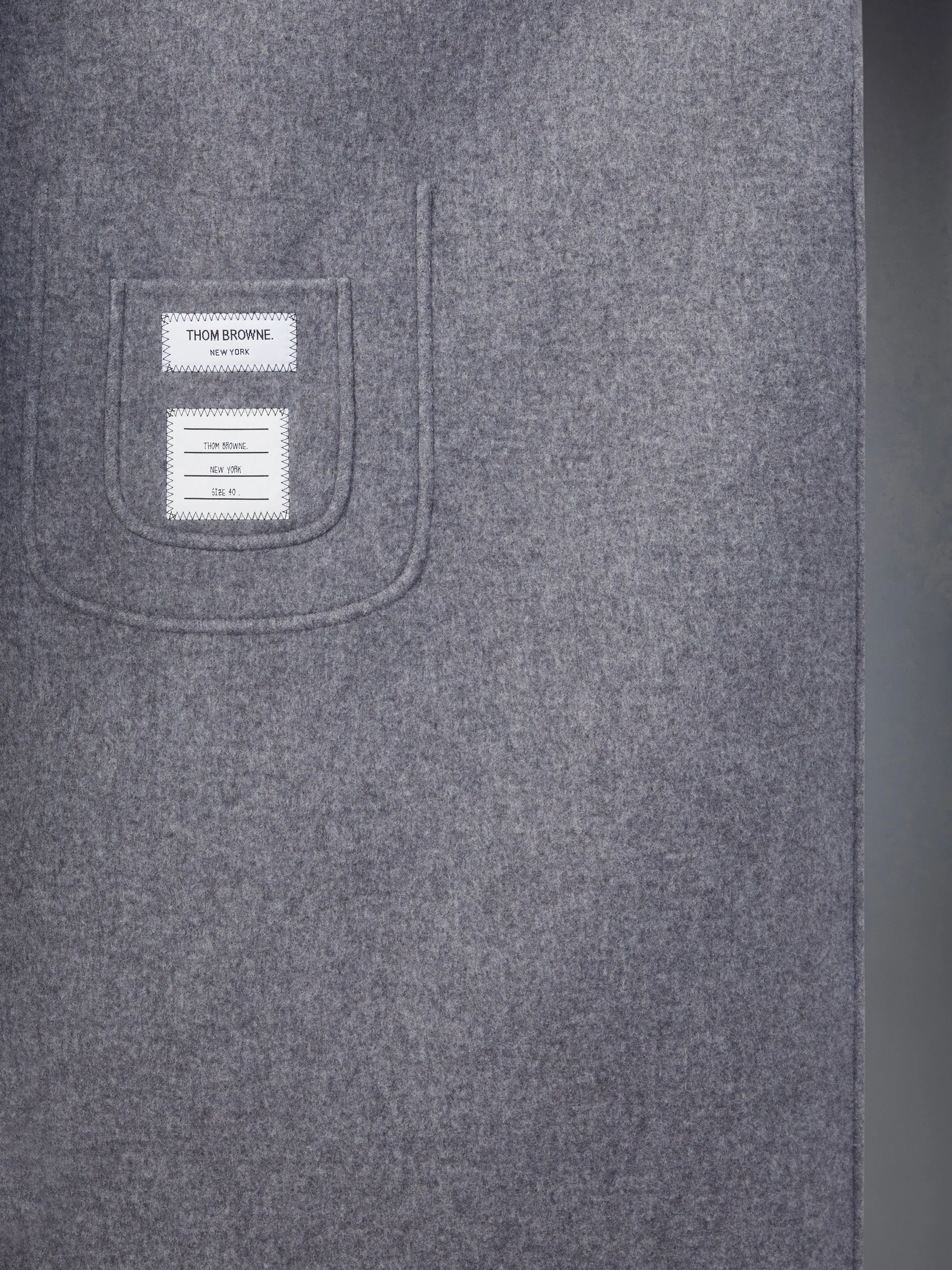 WOOL CASHMERE FUNNEL NECK COAT sold by Thom Browne product image thumbnail 5