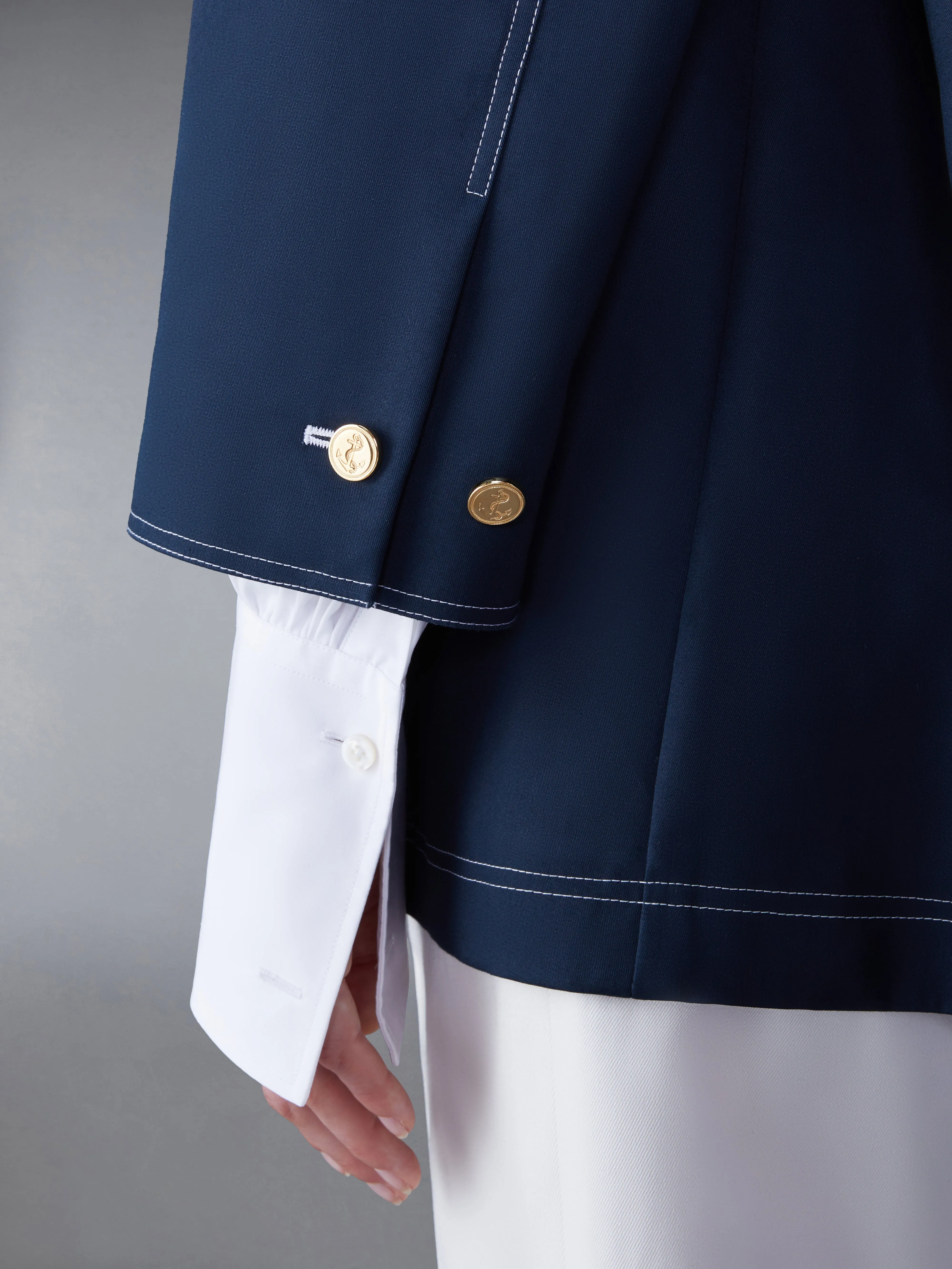 MACKINTOSH CROPPED BOX PLEAT CAR COAT sold by Thom Browne product image thumbnail 3