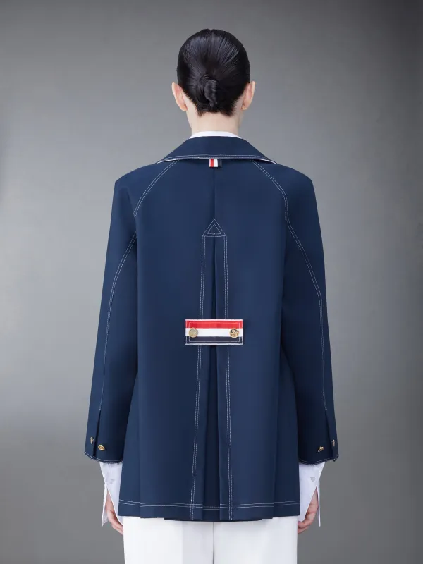 MACKINTOSH CROPPED BOX PLEAT CAR COAT made by Thom Browne