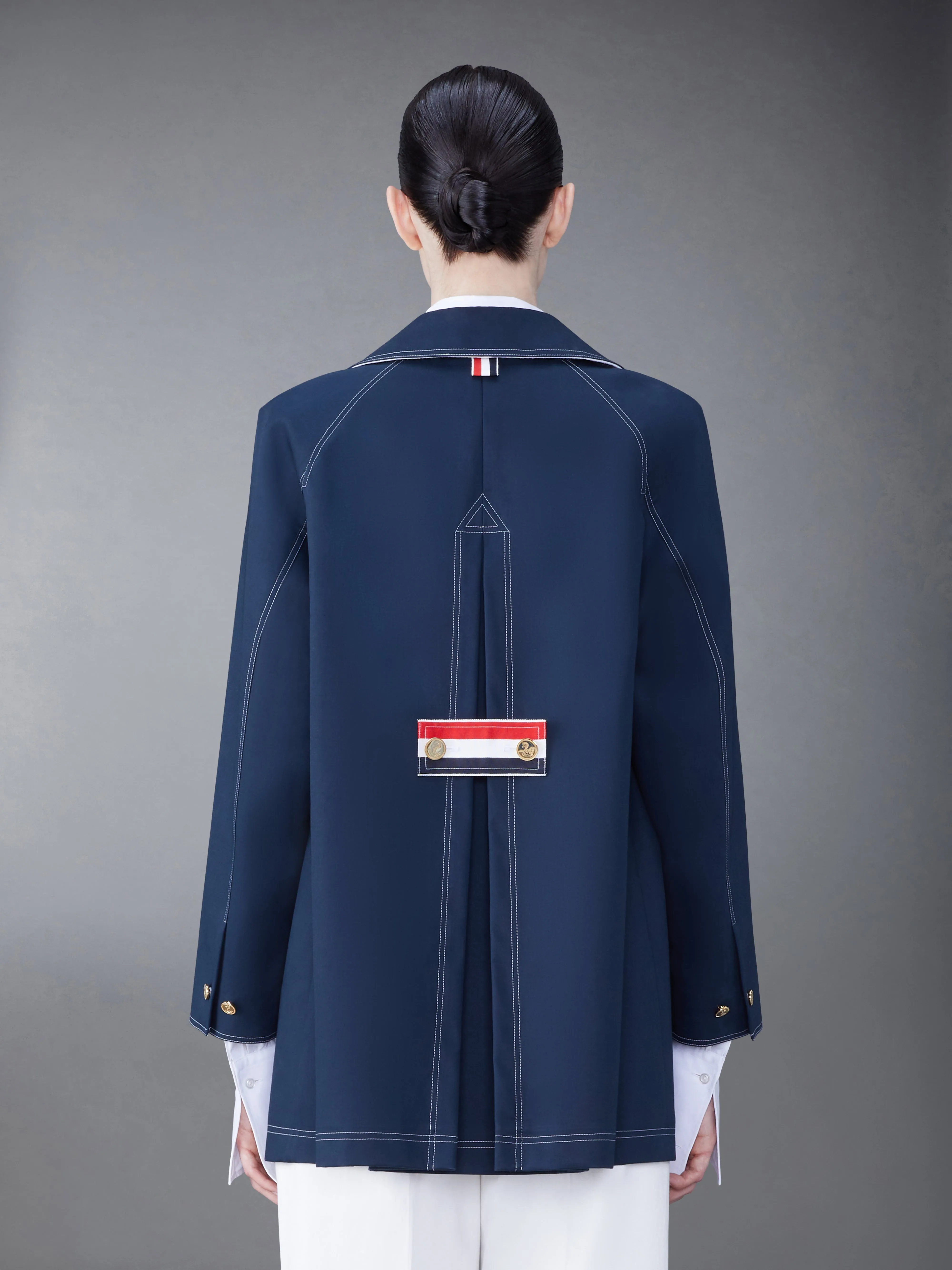 MACKINTOSH CROPPED BOX PLEAT CAR COAT sold by Thom Browne