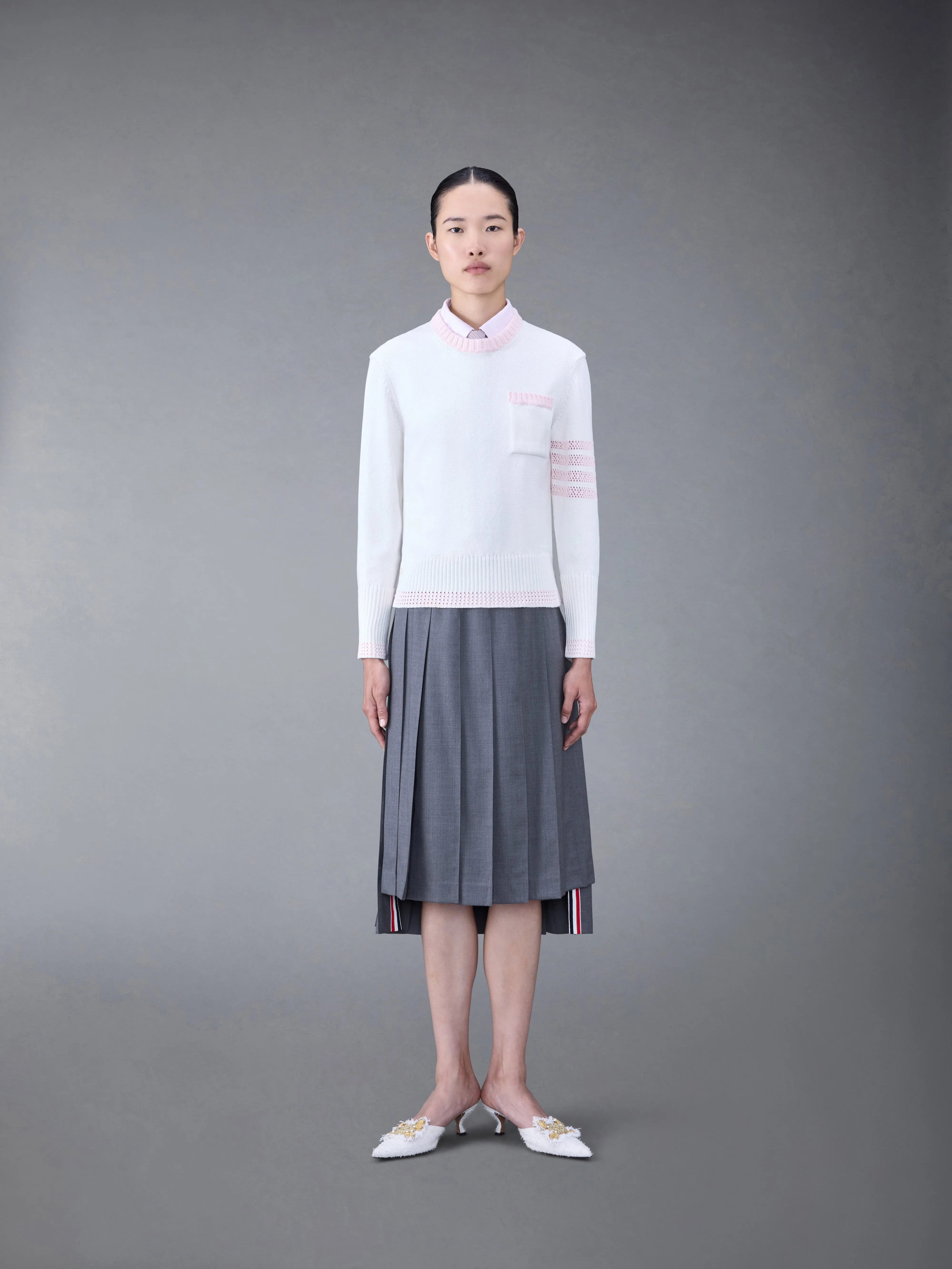 OXFORD SLEEVELESS BLOUSE sold by Thom Browne product image thumbnail 4