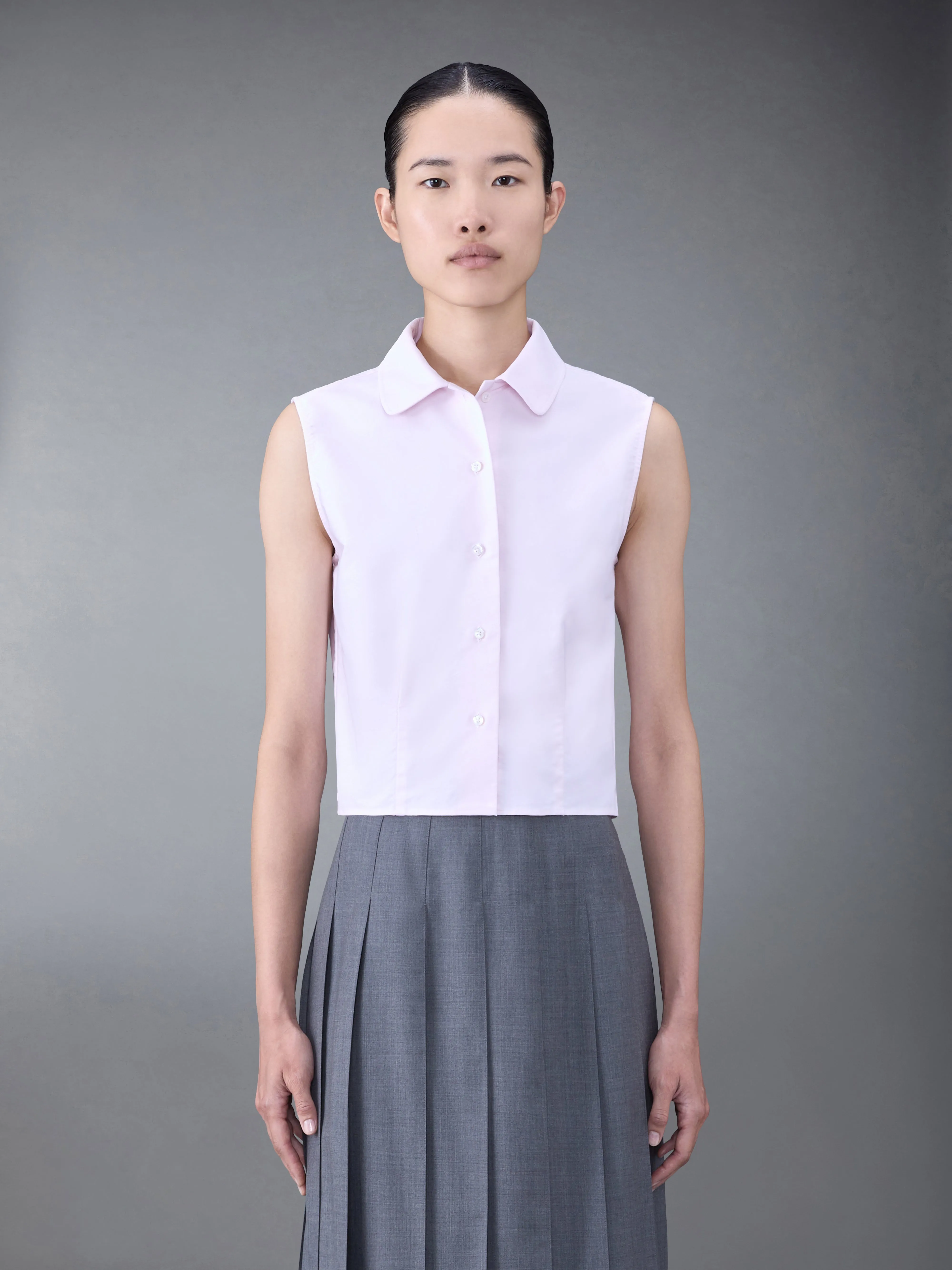 OXFORD SLEEVELESS BLOUSE sold by Thom Browne