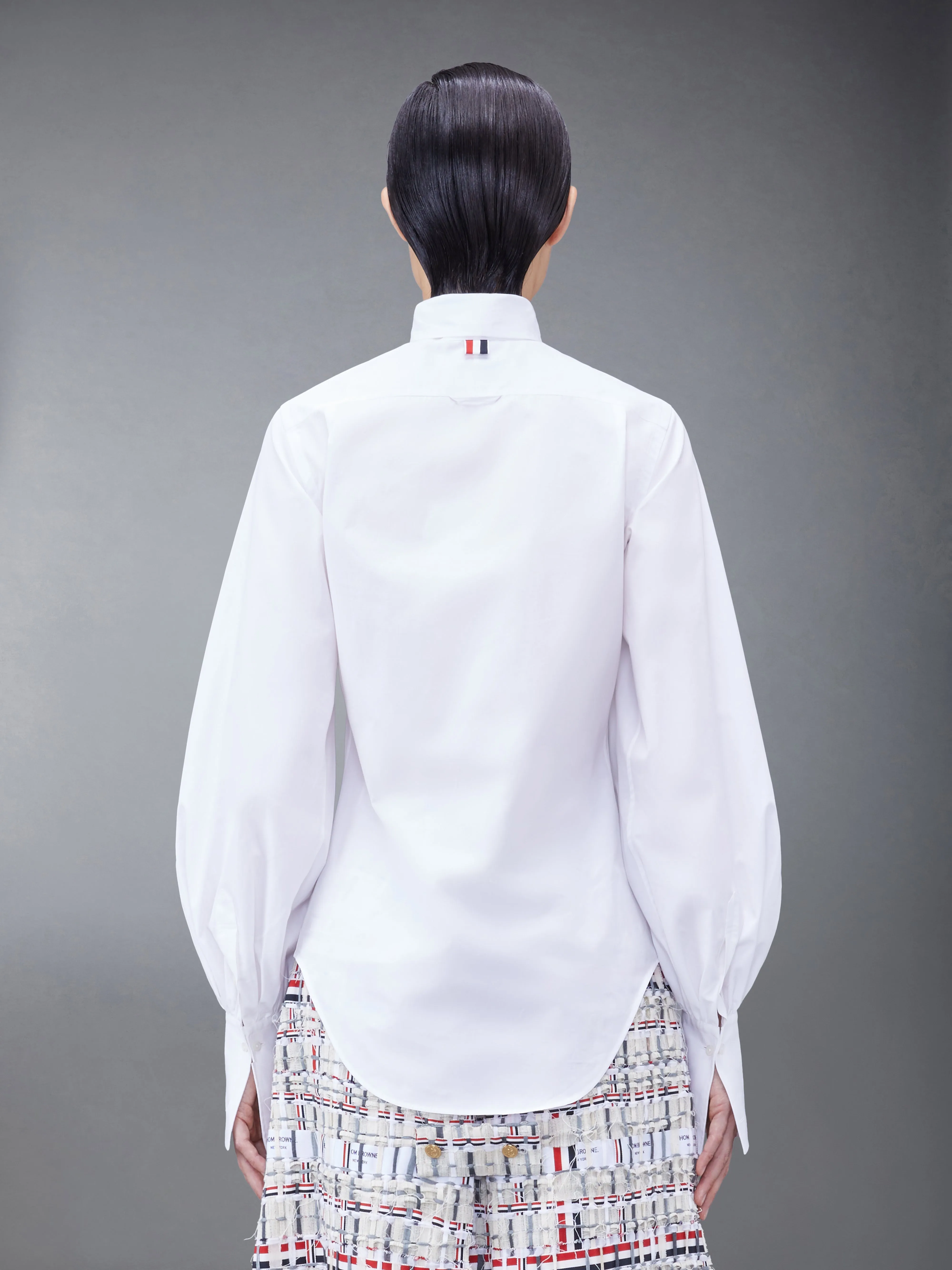 POPLIN CLASSIC BOW BLOUSE sold by Thom Browne product image thumbnail 3