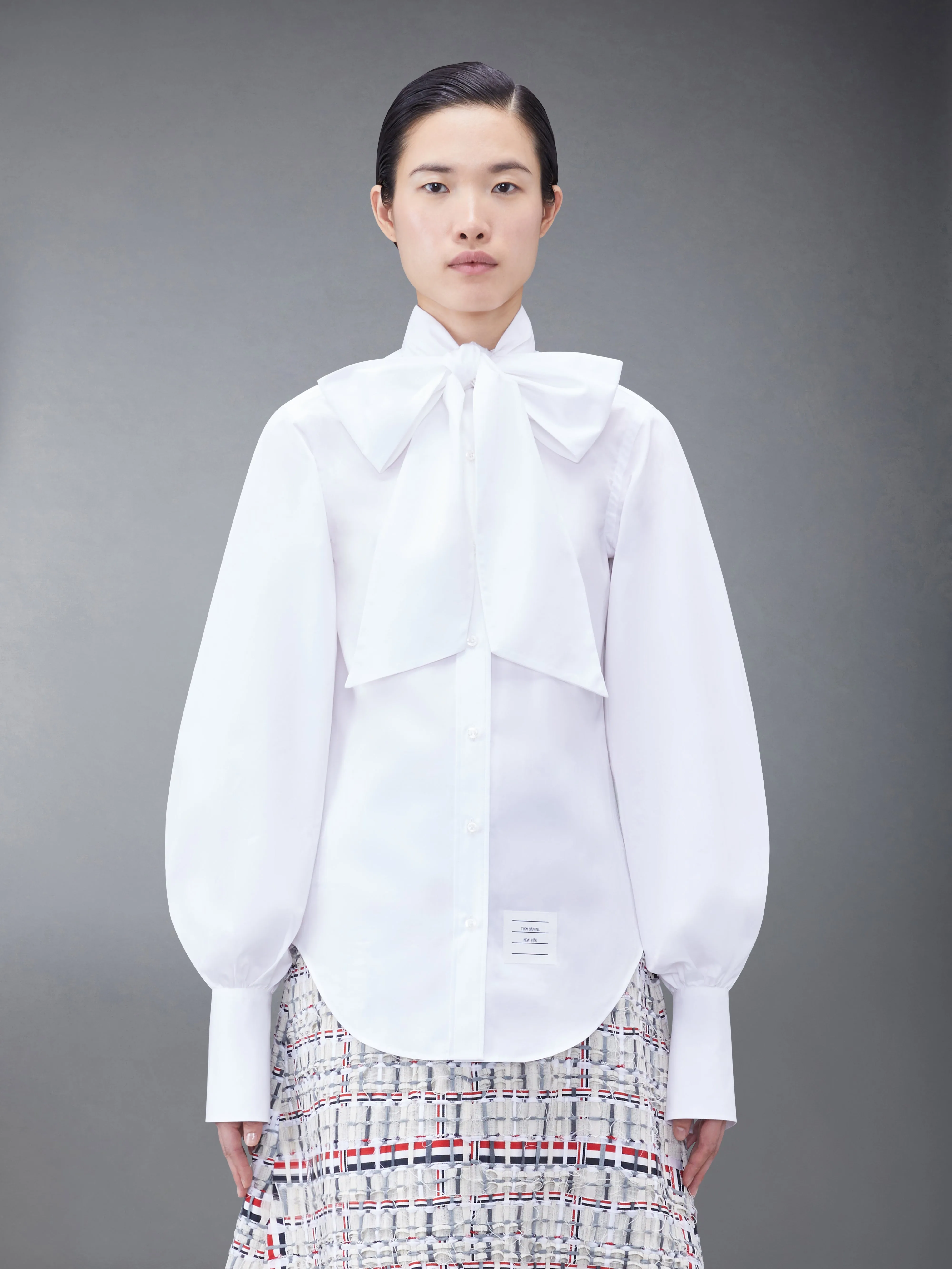 POPLIN CLASSIC BOW BLOUSE sold by Thom Browne product image thumbnail 2