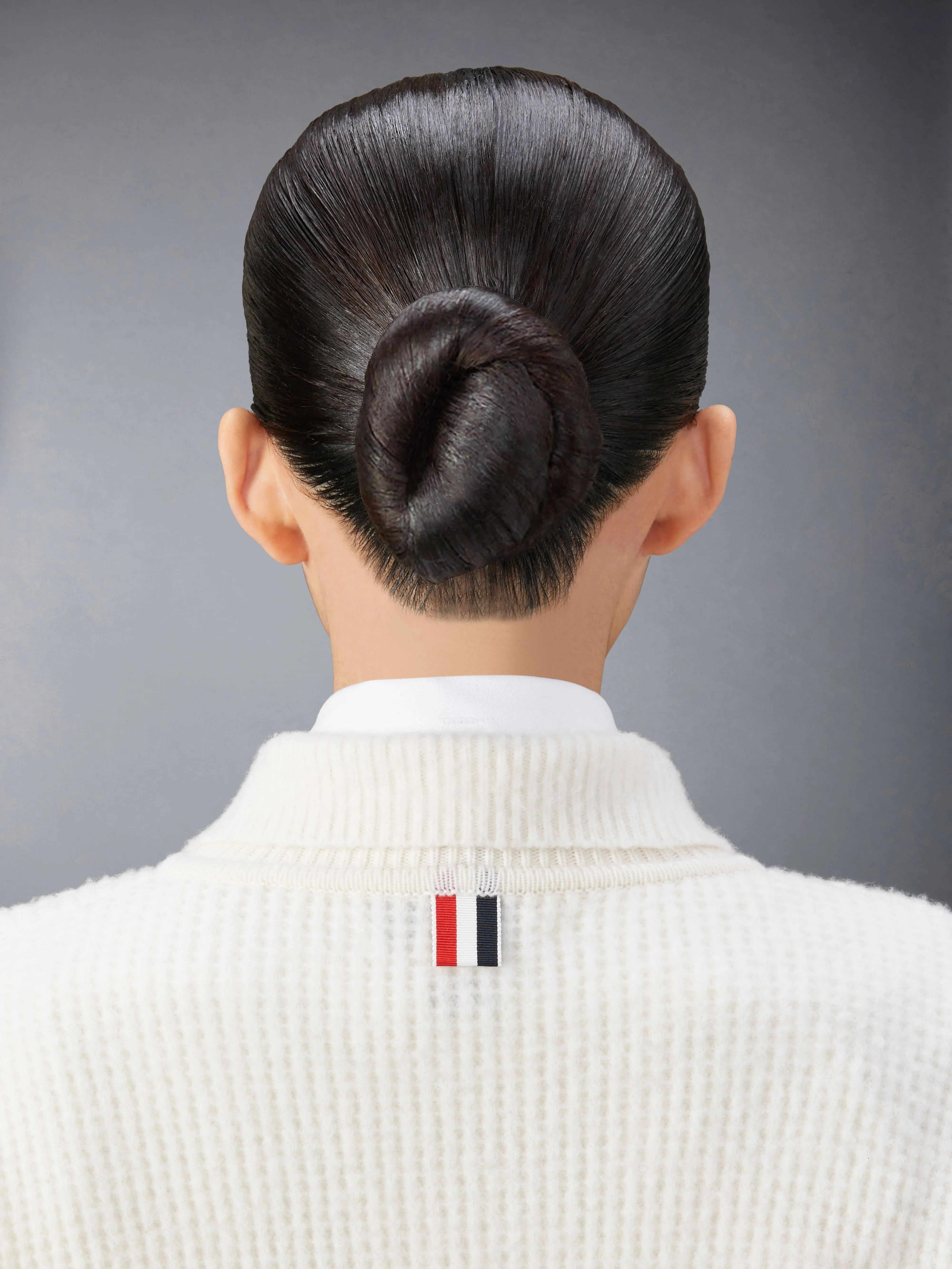 MERINO WOOL BRUSHED TUCK STITCH POLO CARDIGAN sold by Thom Browne product image thumbnail 5