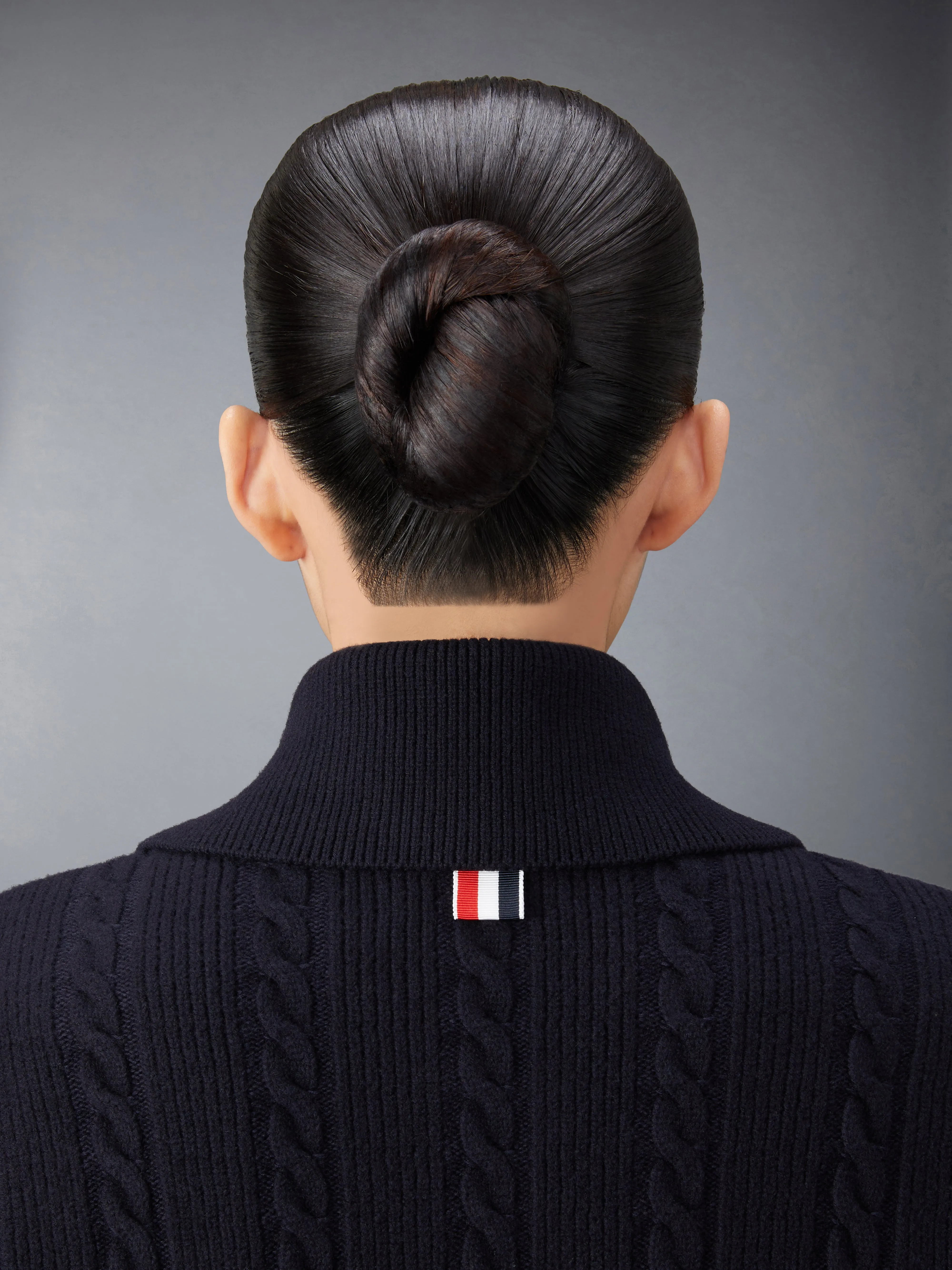 MERINO WOOL AND COTTON 4-BAR CABLE OVERCOAT sold by Thom Browne product image thumbnail 4