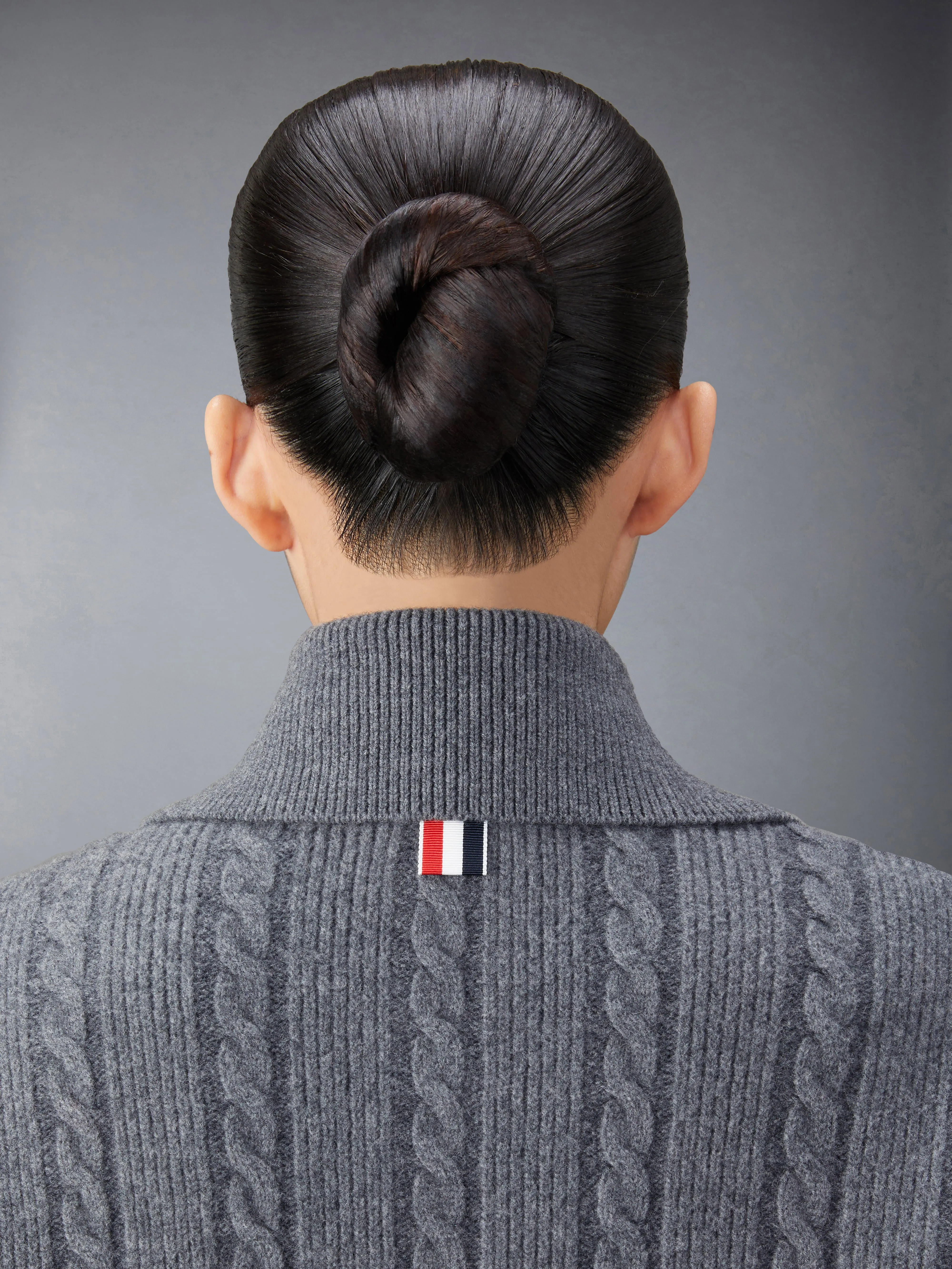 MERINO WOOL AND COTTON 4-BAR CABLE OVERCOAT sold by Thom Browne product image thumbnail 4