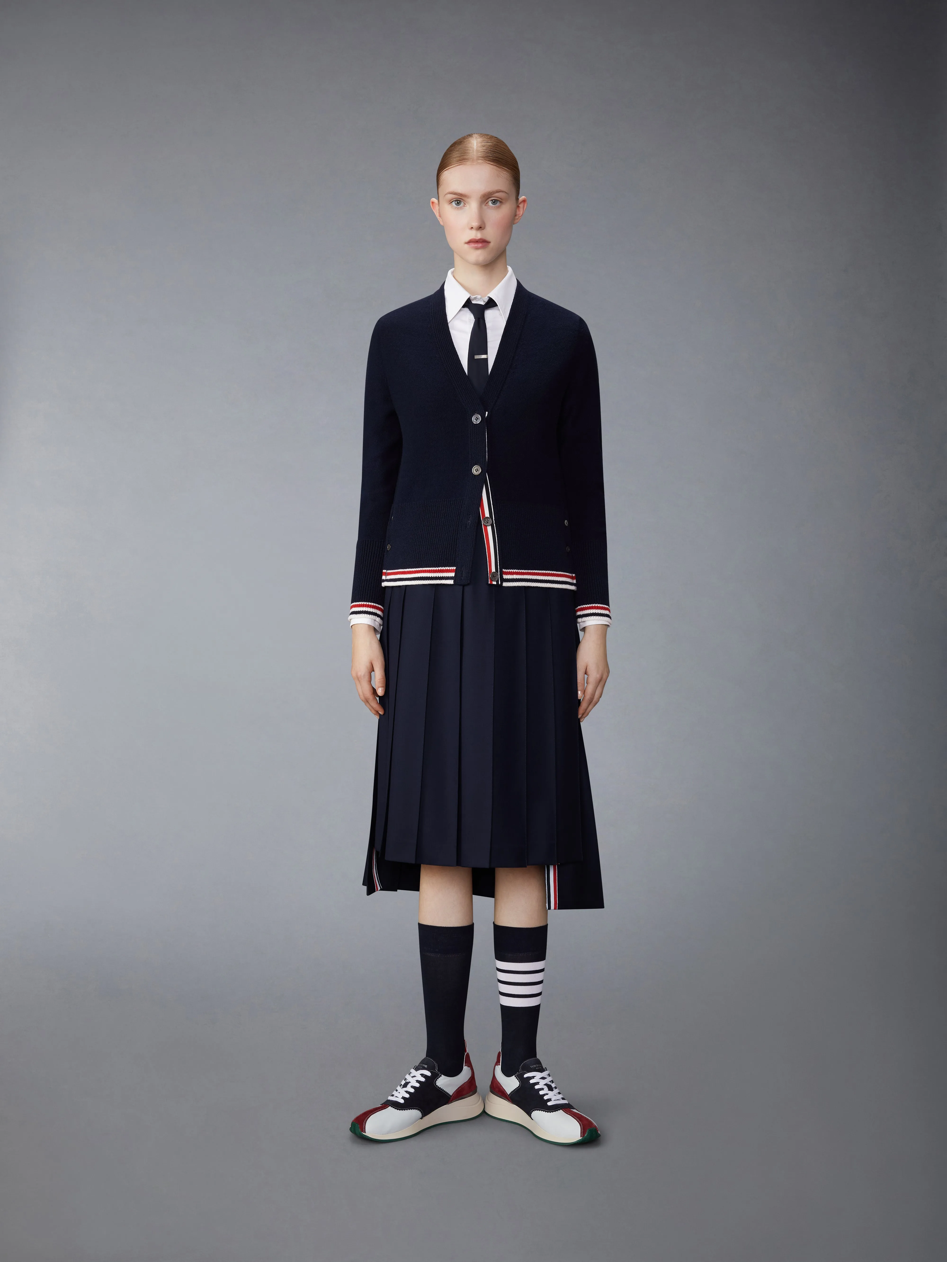 MERINO WOOL HECTOR FRINGE CLASSIC CARDIGAN sold by Thom Browne product image thumbnail 3