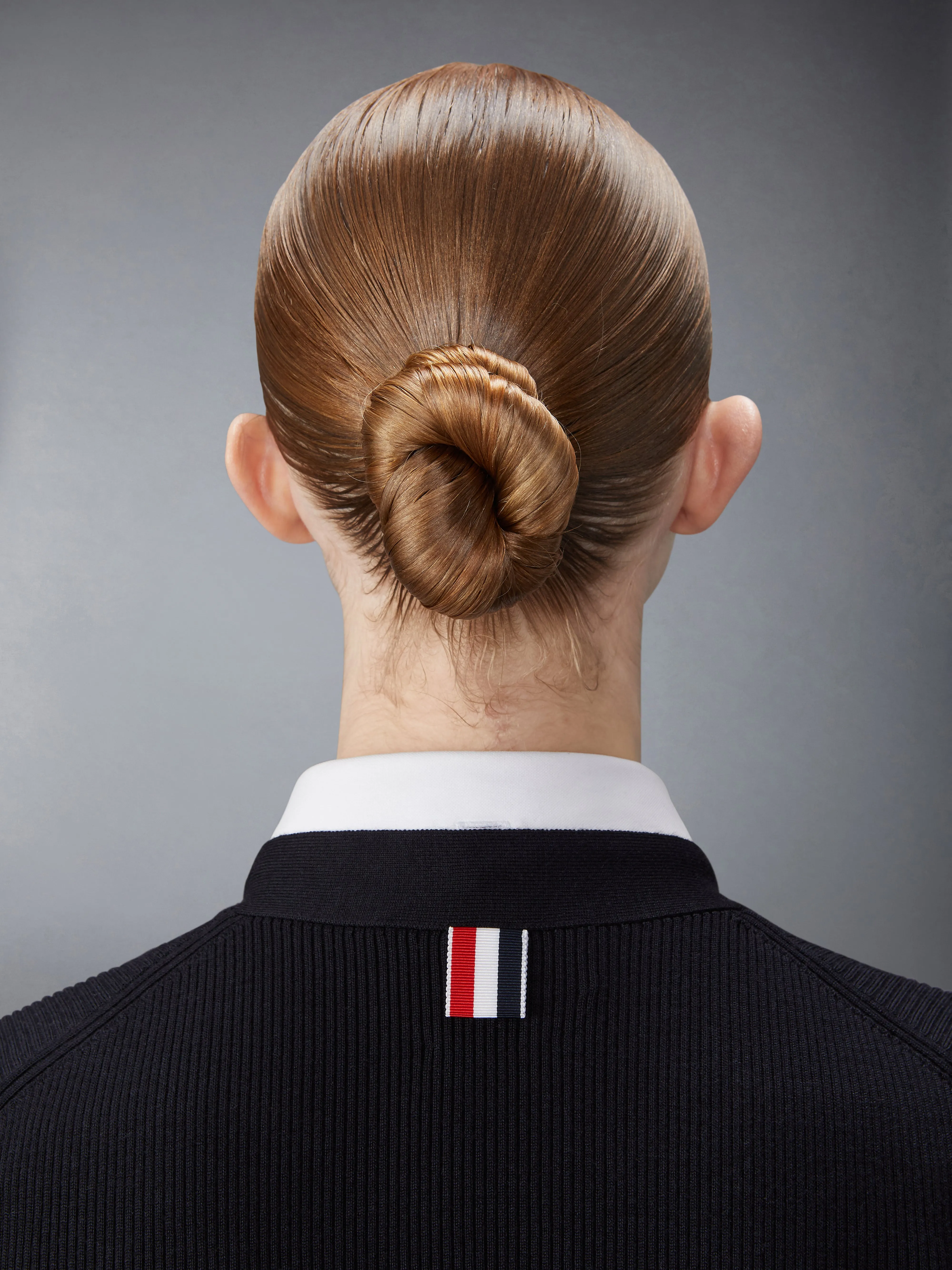 WOOL SILK BLEND TIPPING RIB STITCH CABLE CARDIGAN sold by Thom Browne product image thumbnail 5