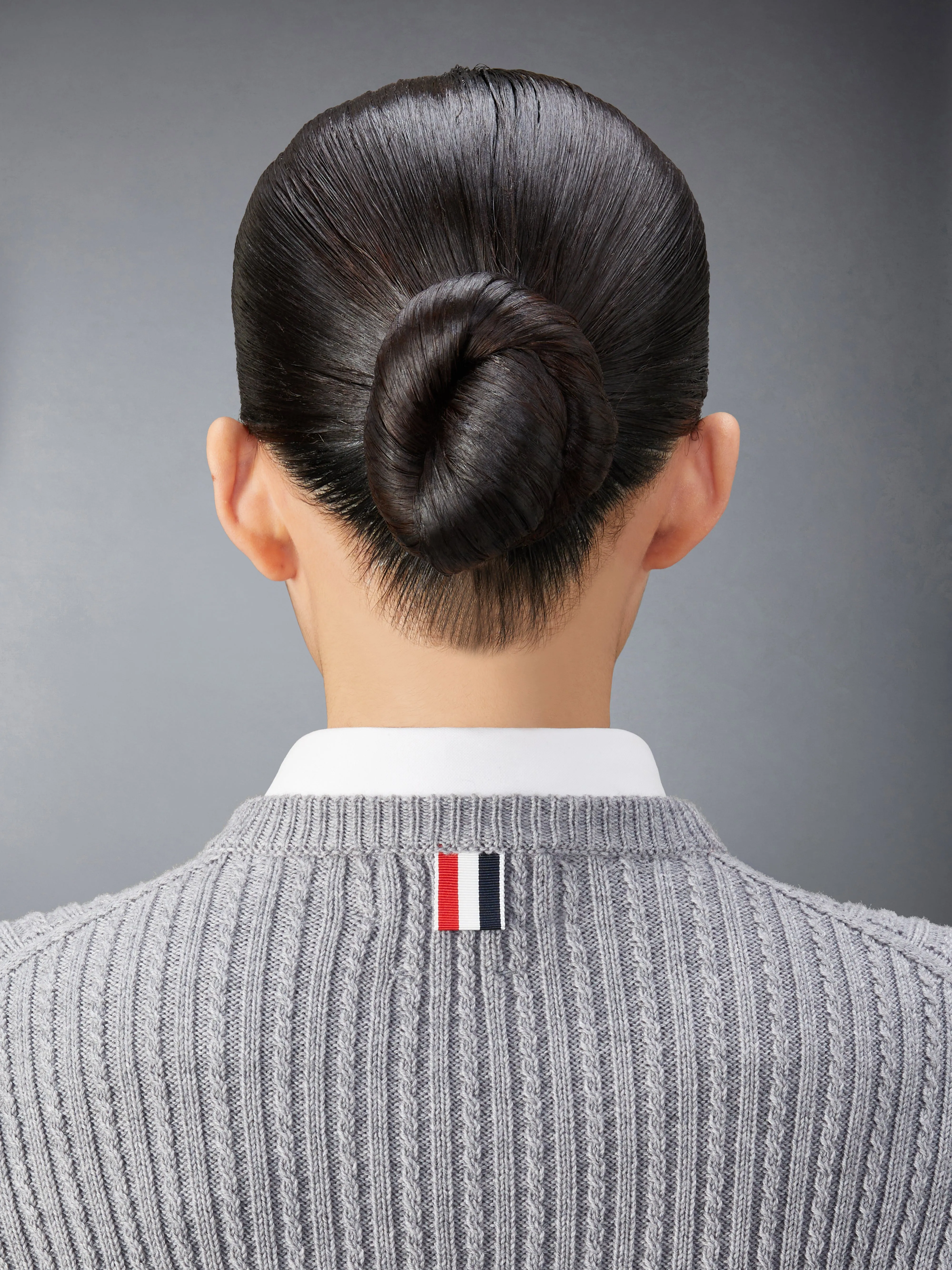 MERINO WOOL 4-BAR CROPPED CABLE PULLOVER sold by Thom Browne product image thumbnail 5