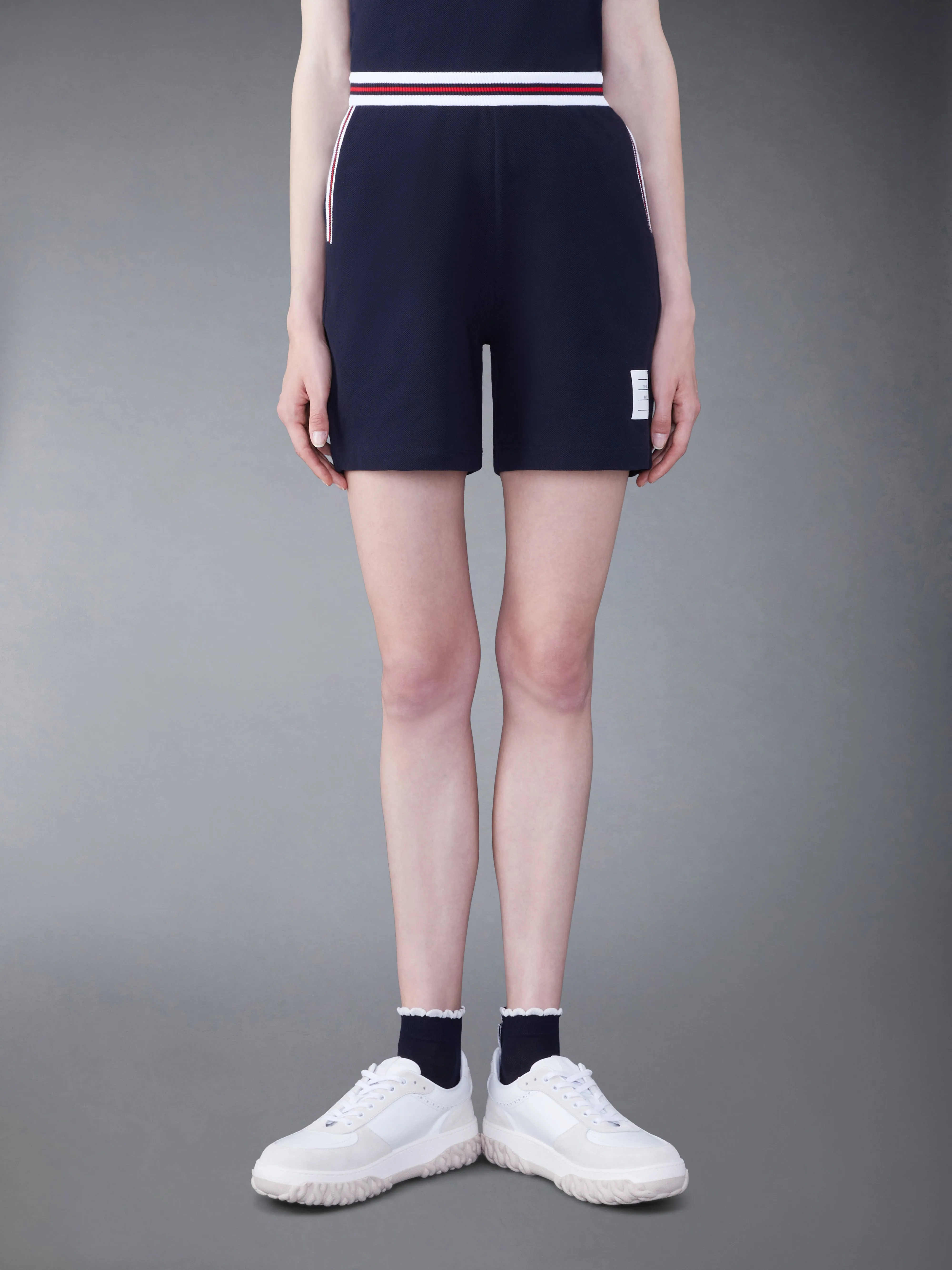 CLASSIC PIQUE STRIPE SHORTS sold by Thom Browne