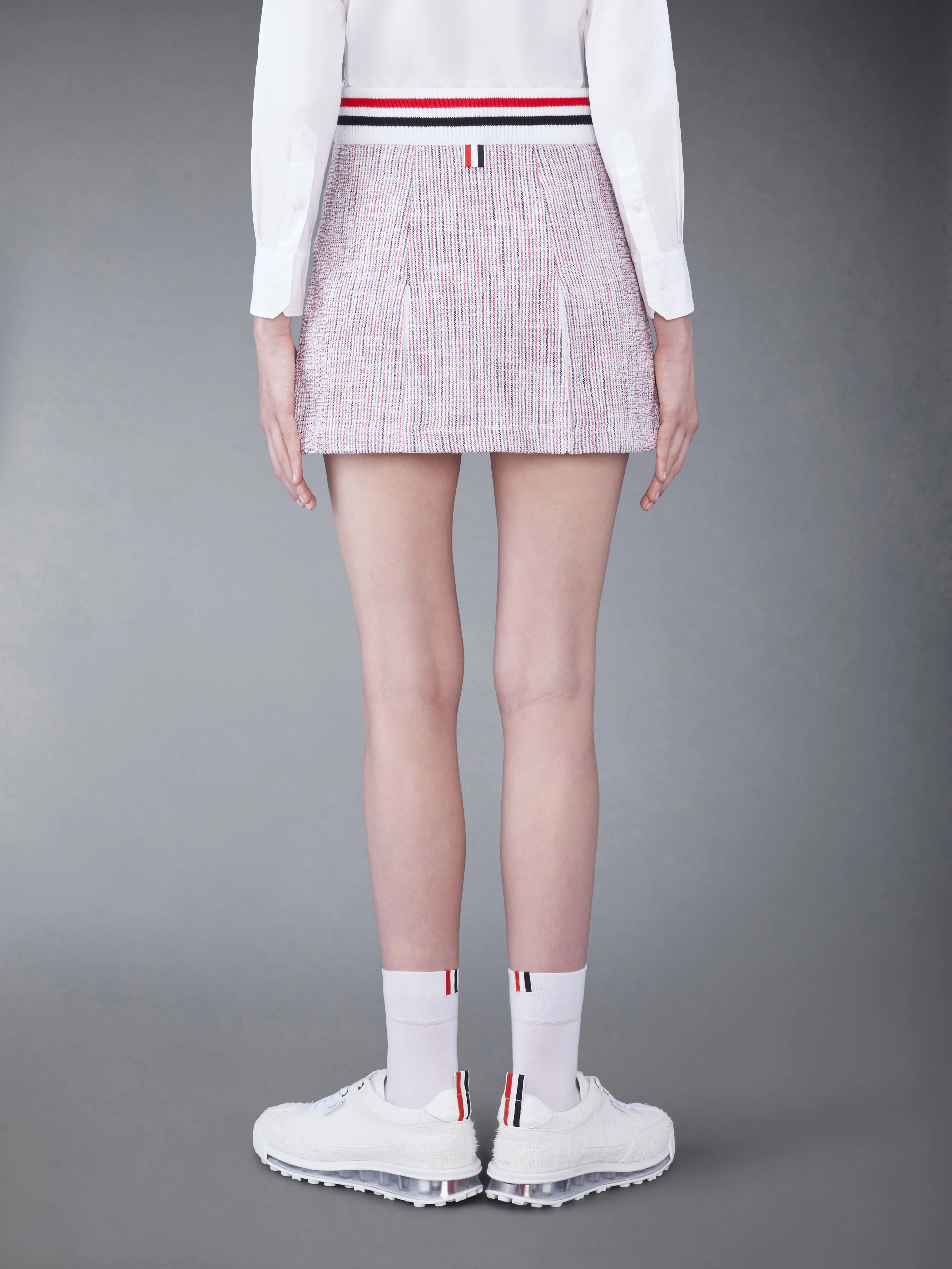 SEERSUCKER TWEED BOX PLEAT MINI SKIRT sold by Thom Browne product image thumbnail 3