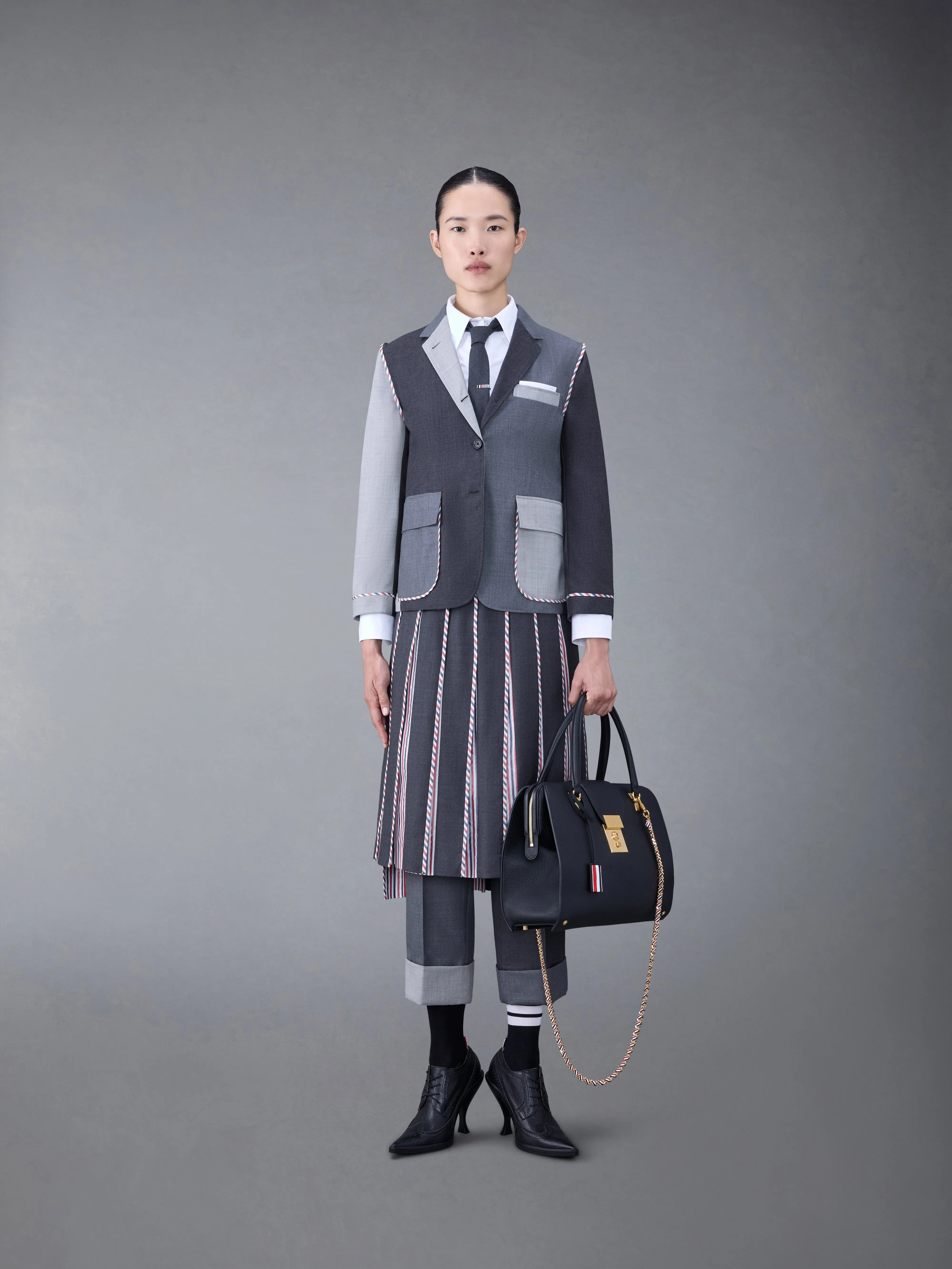 CLASSSIC TWILL PLEATED SKIRT sold by Thom Browne product image thumbnail 4