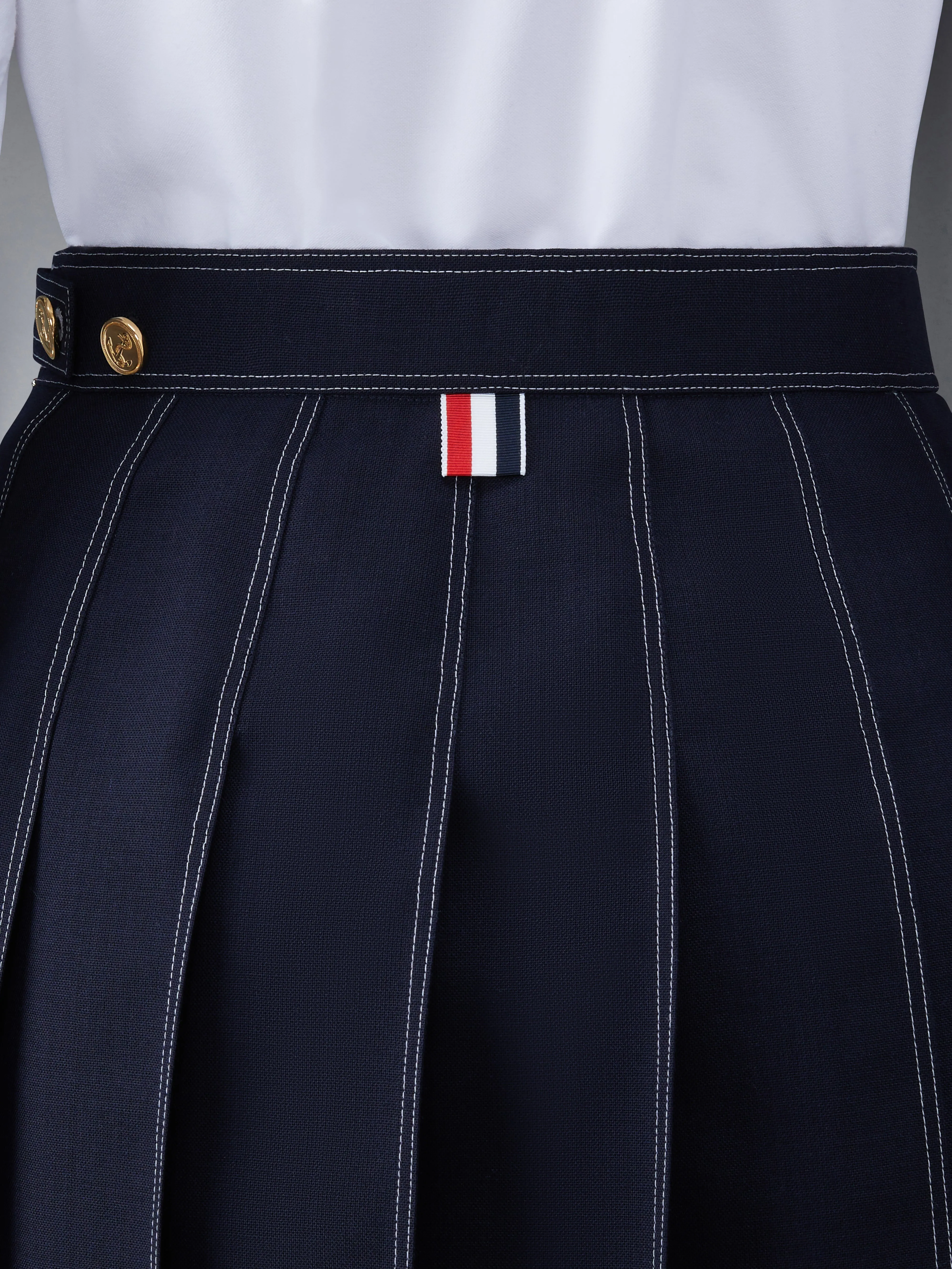 FRESCO MINI PLEATED SKIRT sold by Thom Browne product image thumbnail 5