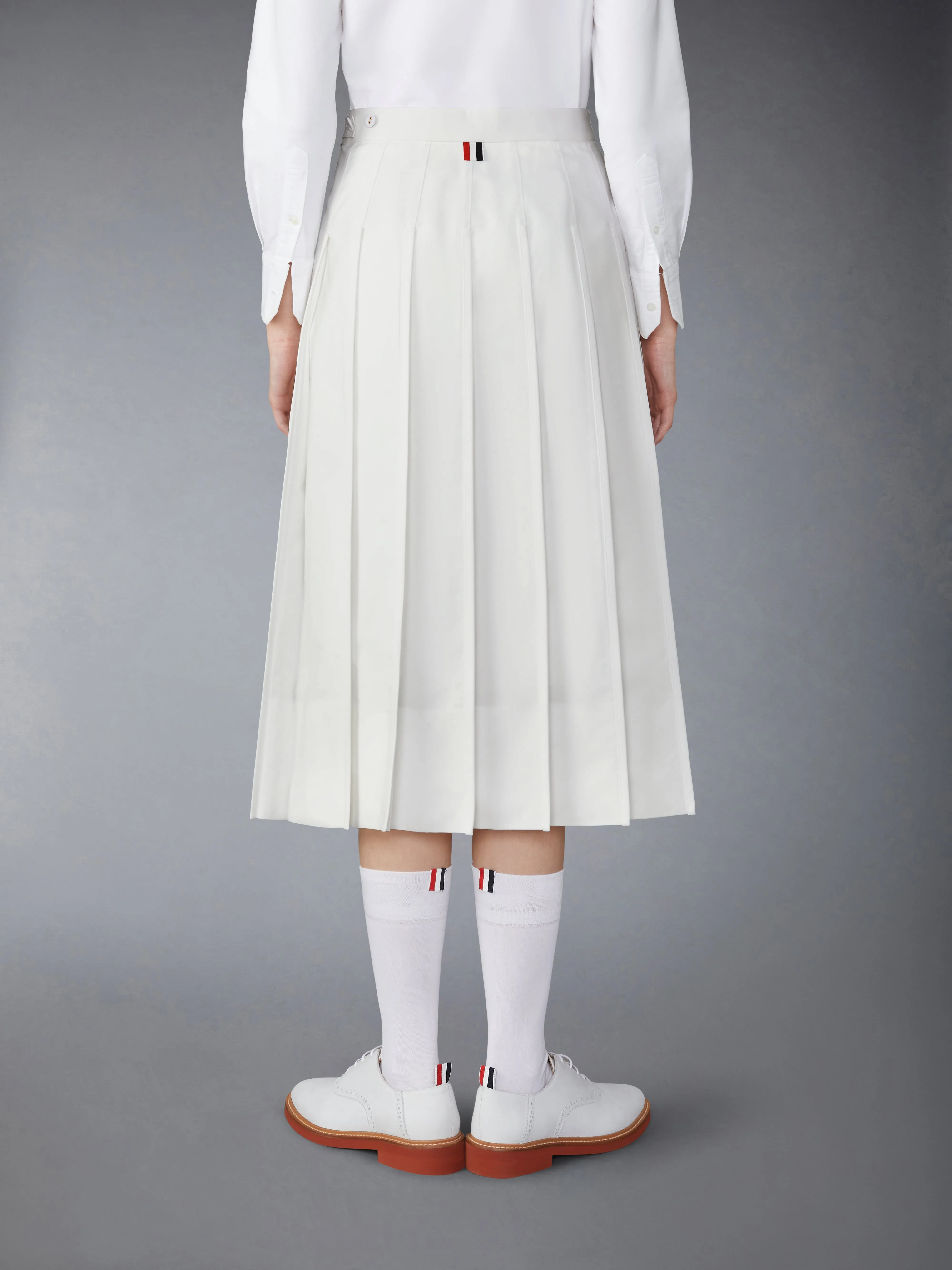TYPEWRITER SELF TIPPING MIDI PLEATED SKIRT sold by Thom Browne product image thumbnail 3