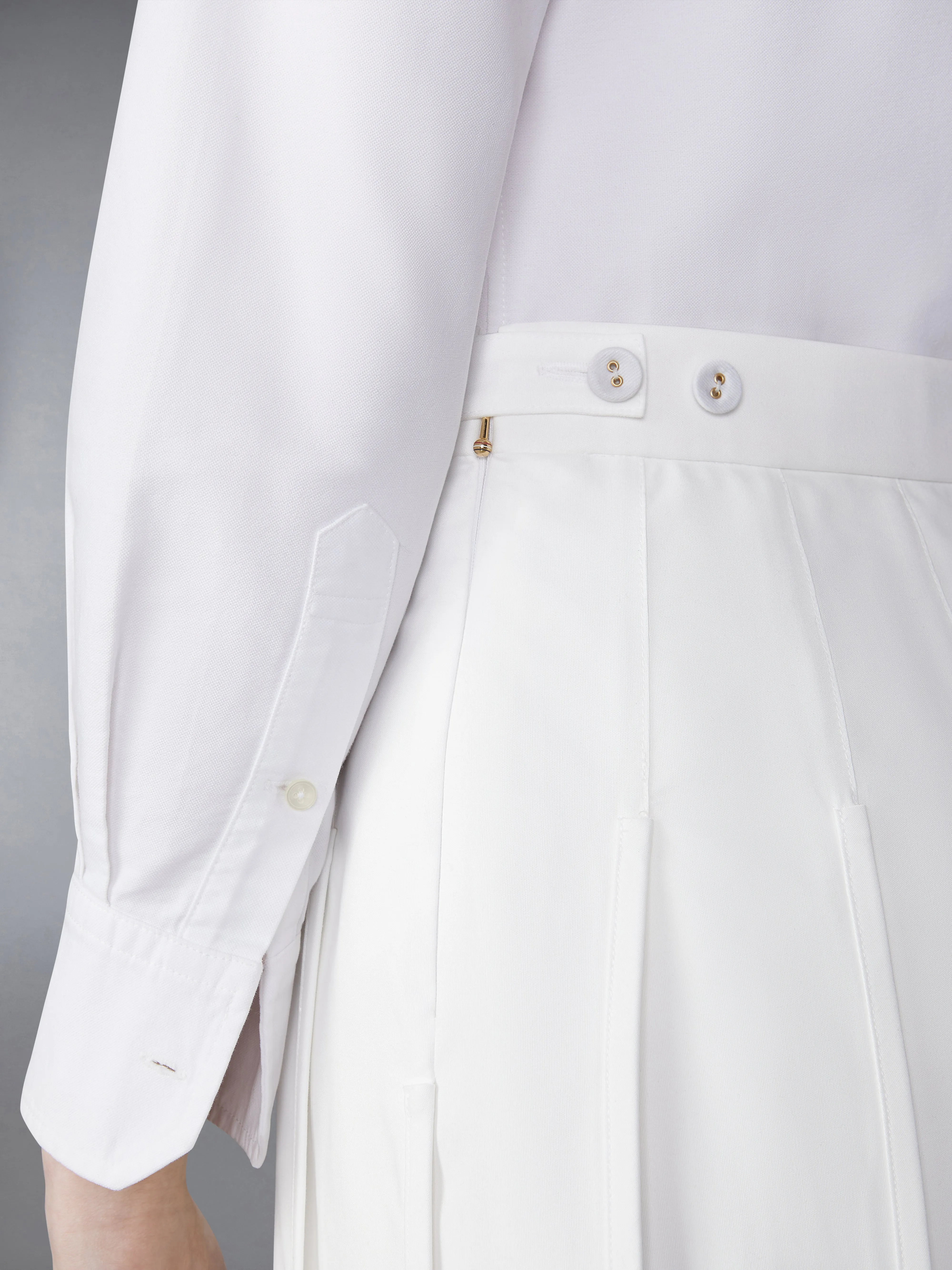 TYPEWRITER SELF TIPPING MIDI PLEATED SKIRT sold by Thom Browne product image thumbnail 5