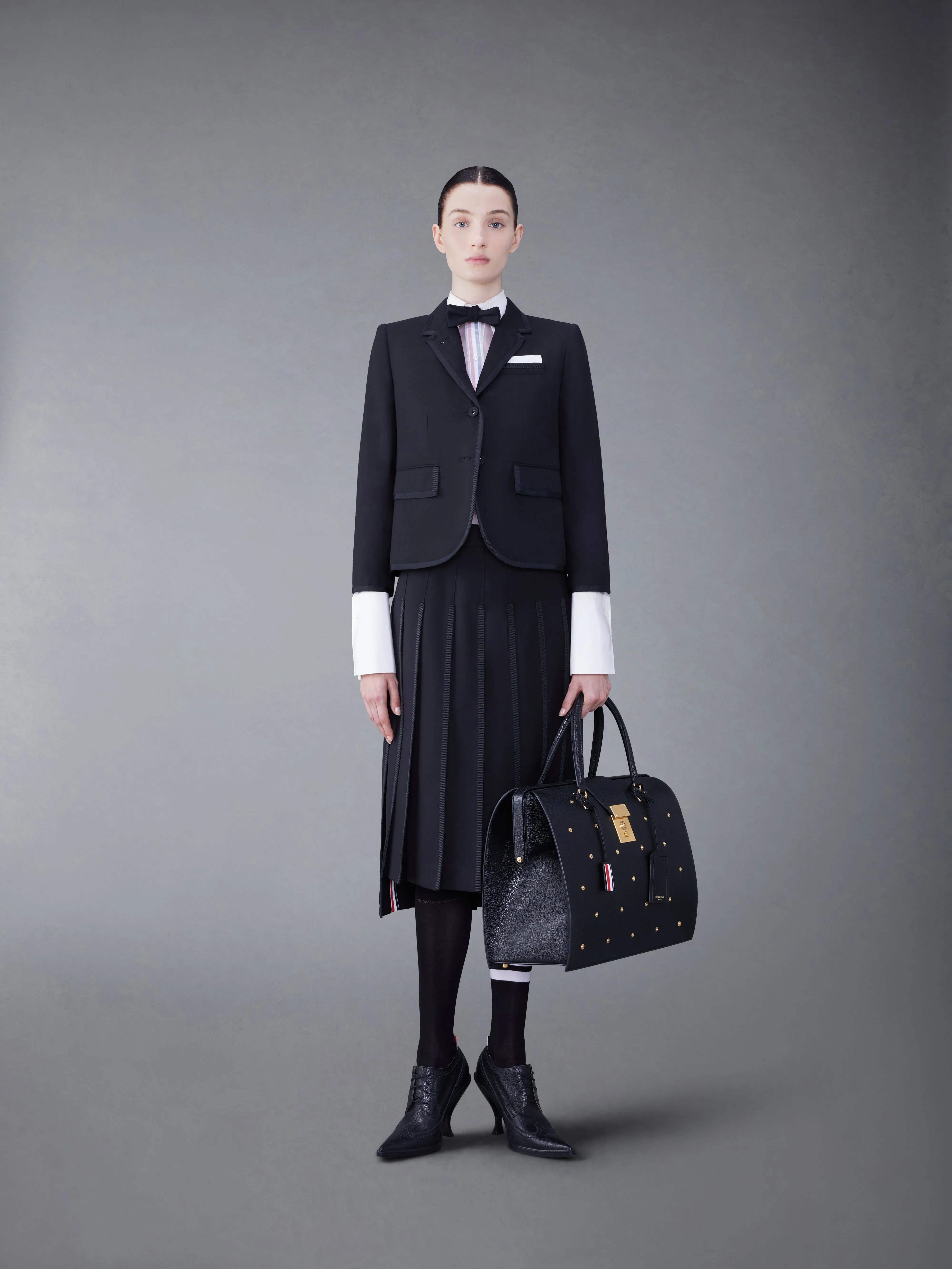 CLASSIC TIPPING PLEATED SKIRT sold by Thom Browne product image thumbnail 4